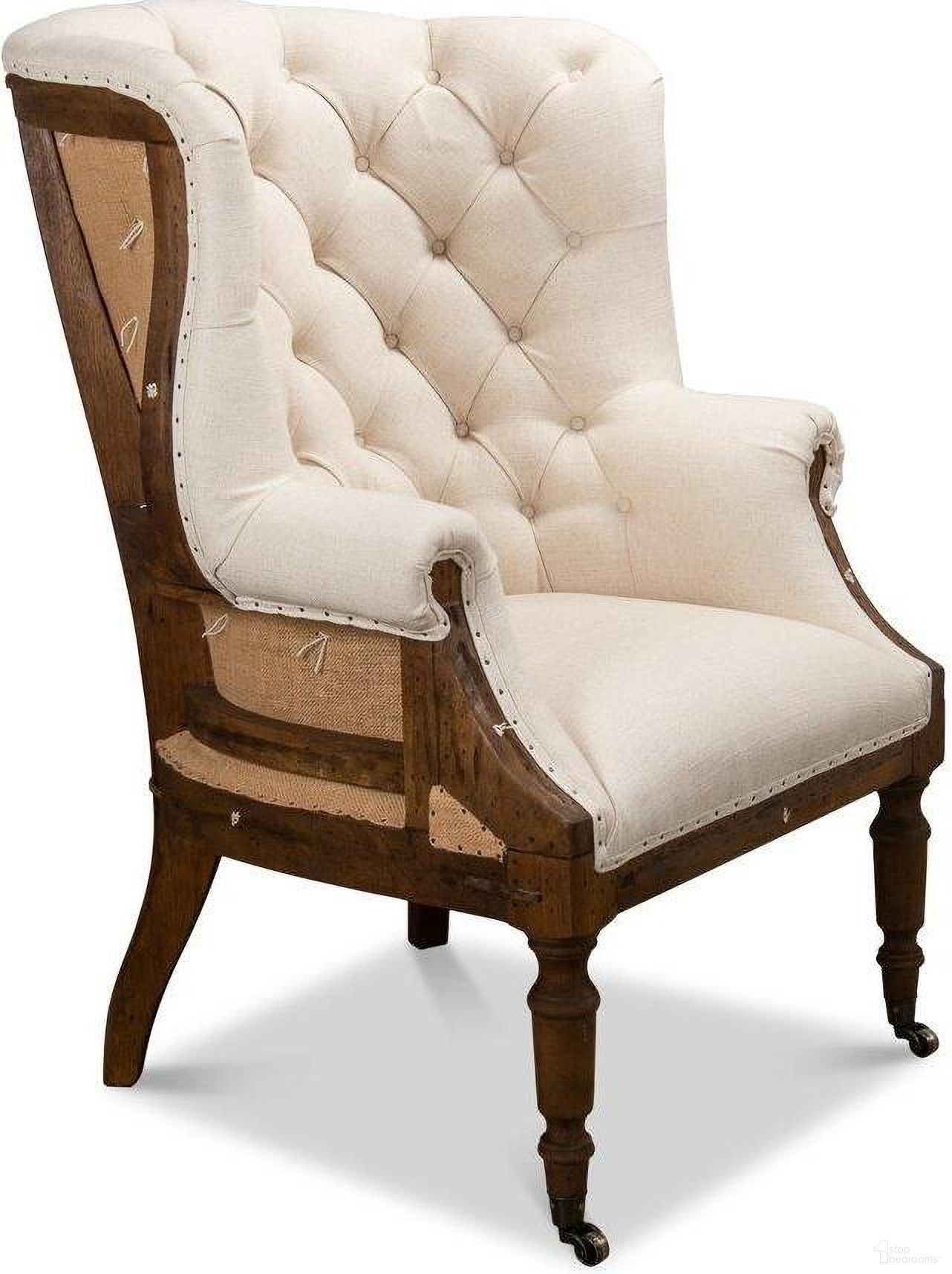 The appearance of Irish Ivory Chair designed by Sarreid in the traditional interior design. This ivory piece of furniture was selected by 1StopBedrooms from Irish Collection to add a touch of cosiness and style into your home. Sku: 28907.