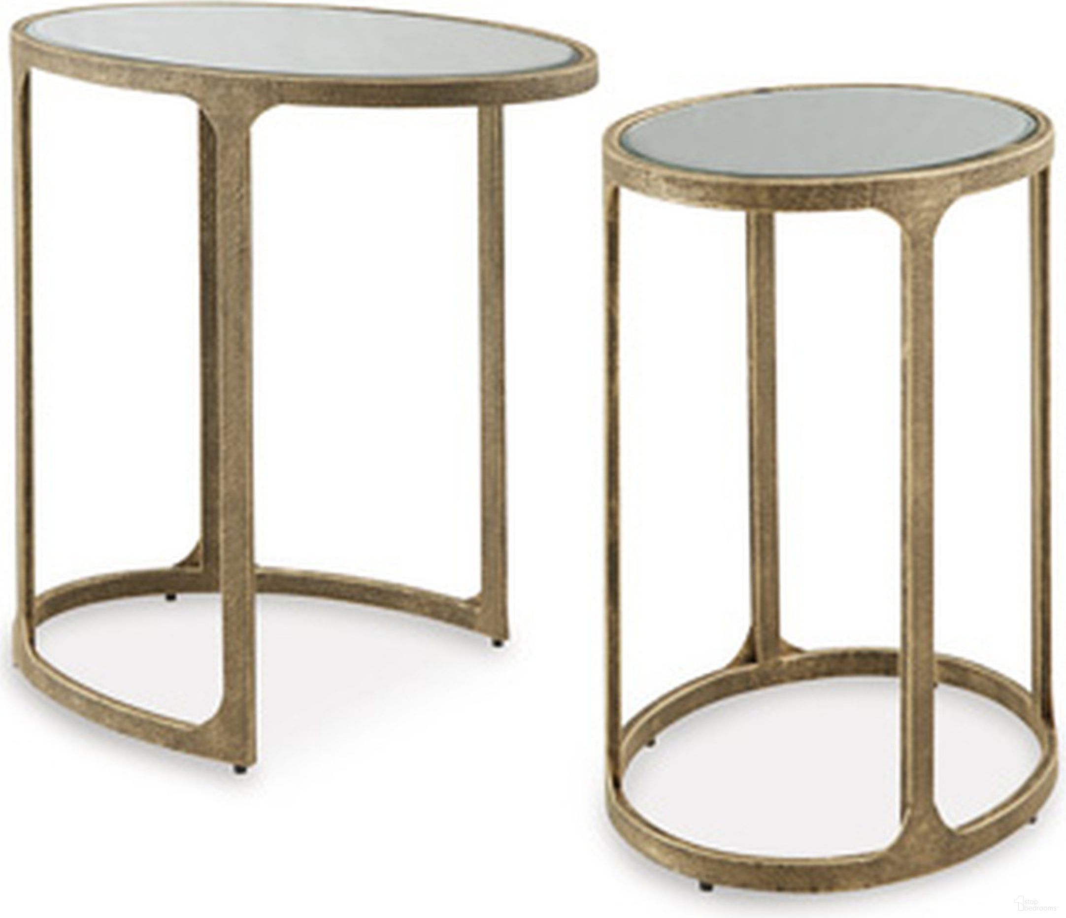 The appearance of Irmaleigh Accent Table Set of 2 In Antique Black designed by Signature Design by Ashley in the traditional interior design. This antique black piece of furniture was selected by 1StopBedrooms from Irmaleigh Collection to add a touch of cosiness and style into your home. Sku: A4000624. Material: Glass.