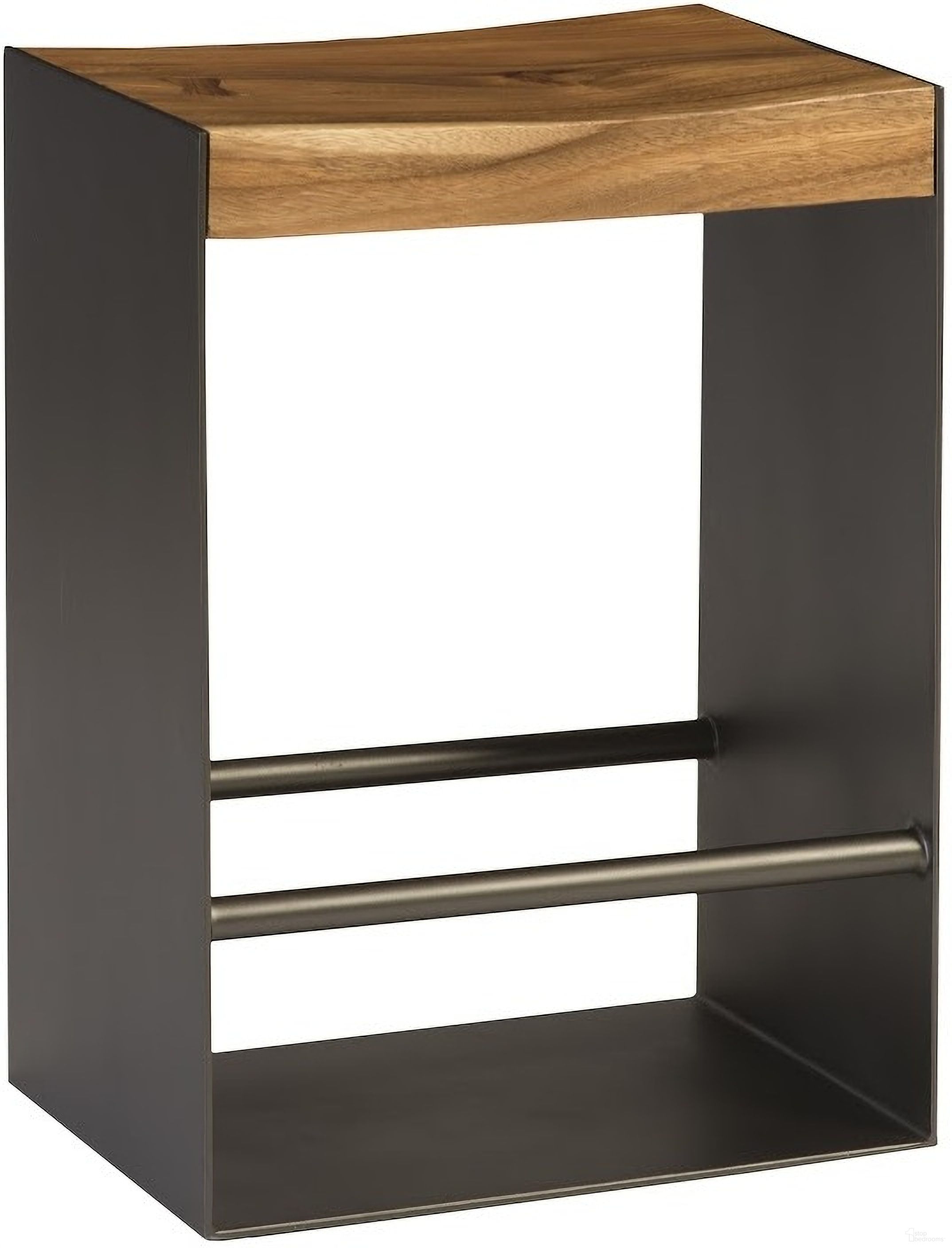 The appearance of Iron Frame Counter Stool designed by Phillips Collection in the modern / contemporary interior design. This black piece of furniture was selected by 1StopBedrooms from to add a touch of cosiness and style into your home. Sku: TH97640. Material: Wood.