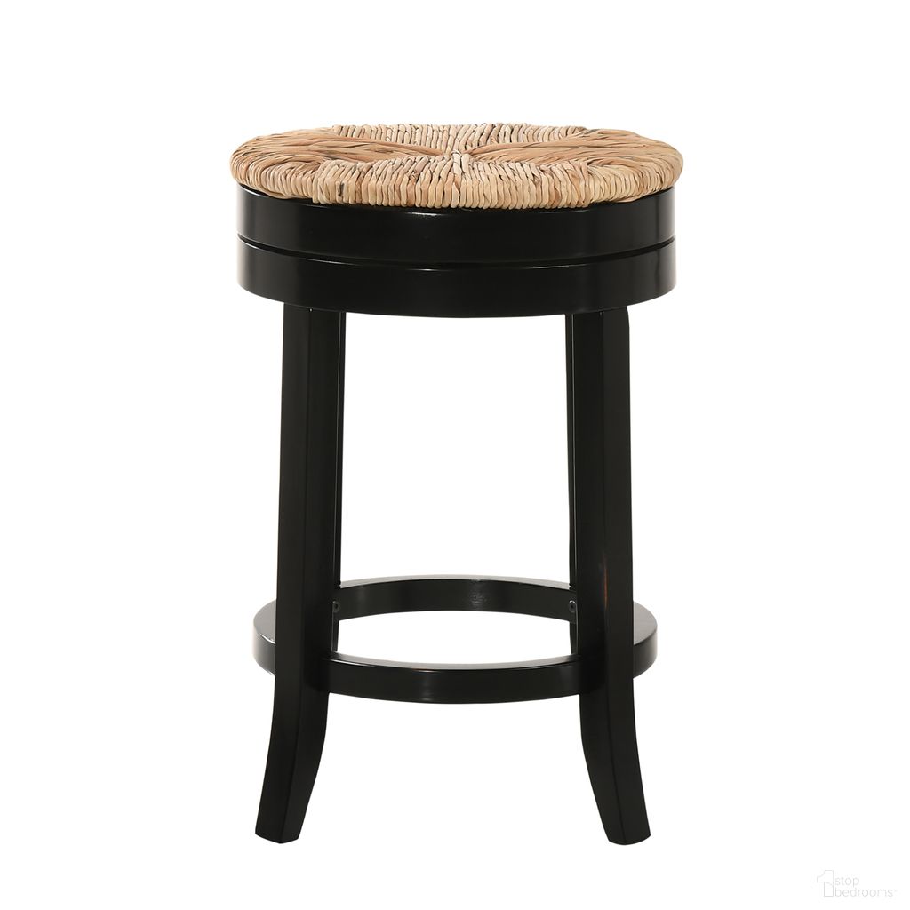 The appearance of Irving 24 Inch Swivel Rush Seat Counter Stool In Antique Black and Kraft Brown designed by Carolina Living in the transitional interior design. This antique black and kraft brown piece of furniture was selected by 1StopBedrooms from Irving Collection to add a touch of cosiness and style into your home. Sku: 1924R-AB. Material: Rubberwood.