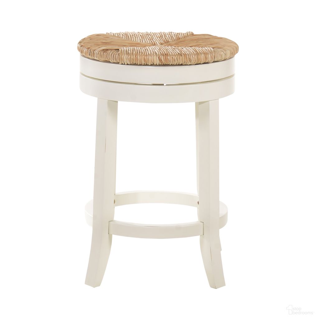 The appearance of Irving 24 Inch Swivel Rush Seat Counter Stool In Antique White and Kraft Brown designed by Carolina Living in the transitional interior design. This antique white and kraft brown piece of furniture was selected by 1StopBedrooms from Irving Collection to add a touch of cosiness and style into your home. Sku: 1924R-MW. Material: Rubberwood.
