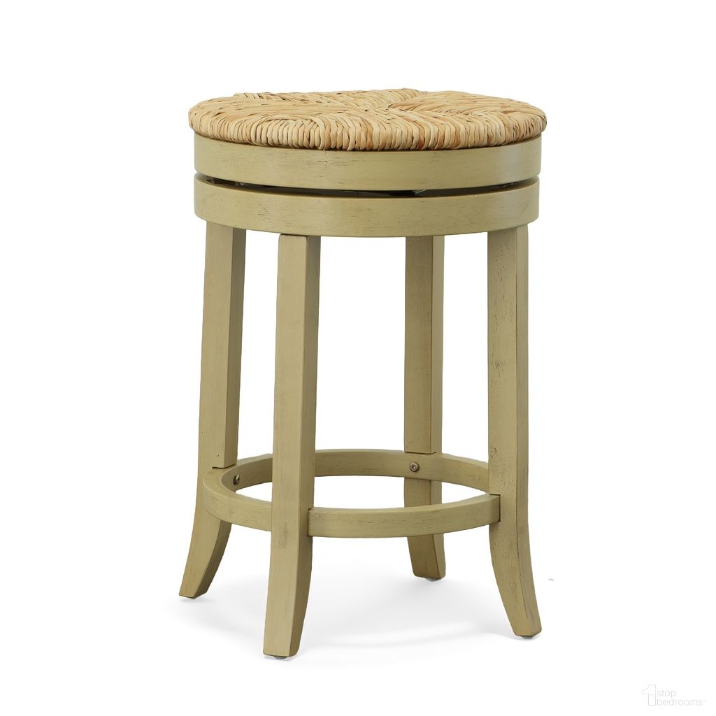 The appearance of Irving 24 Inch Swivel Rush Seat Counter Stool In Weathered Gray and Kraft Brown designed by Carolina Living in the transitional interior design. This weathered gray and kraft brown piece of furniture  was selected by 1StopBedrooms from Irving Collection to add a touch of cosiness and style into your home. Sku: 1924R-WG. Material: Rubberwood.