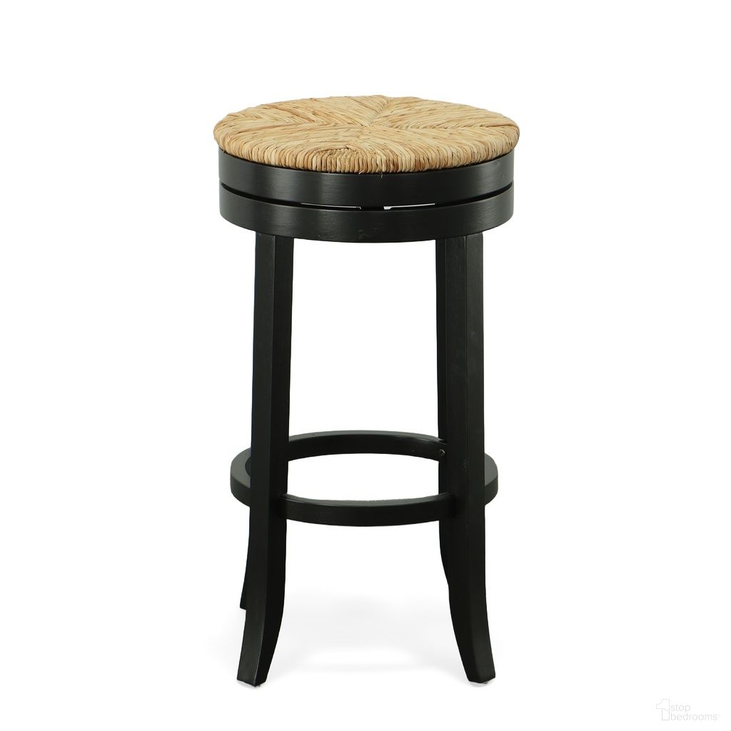 The appearance of Irving 30 Inch Swivel Rush Seat Barstool In Antique Black and Kraft Brown designed by Carolina Living in the transitional interior design. This antique black and kraft brown piece of furniture was selected by 1StopBedrooms from Irving Collection to add a touch of cosiness and style into your home. Sku: 1930R-AB. Material: Rubberwood.