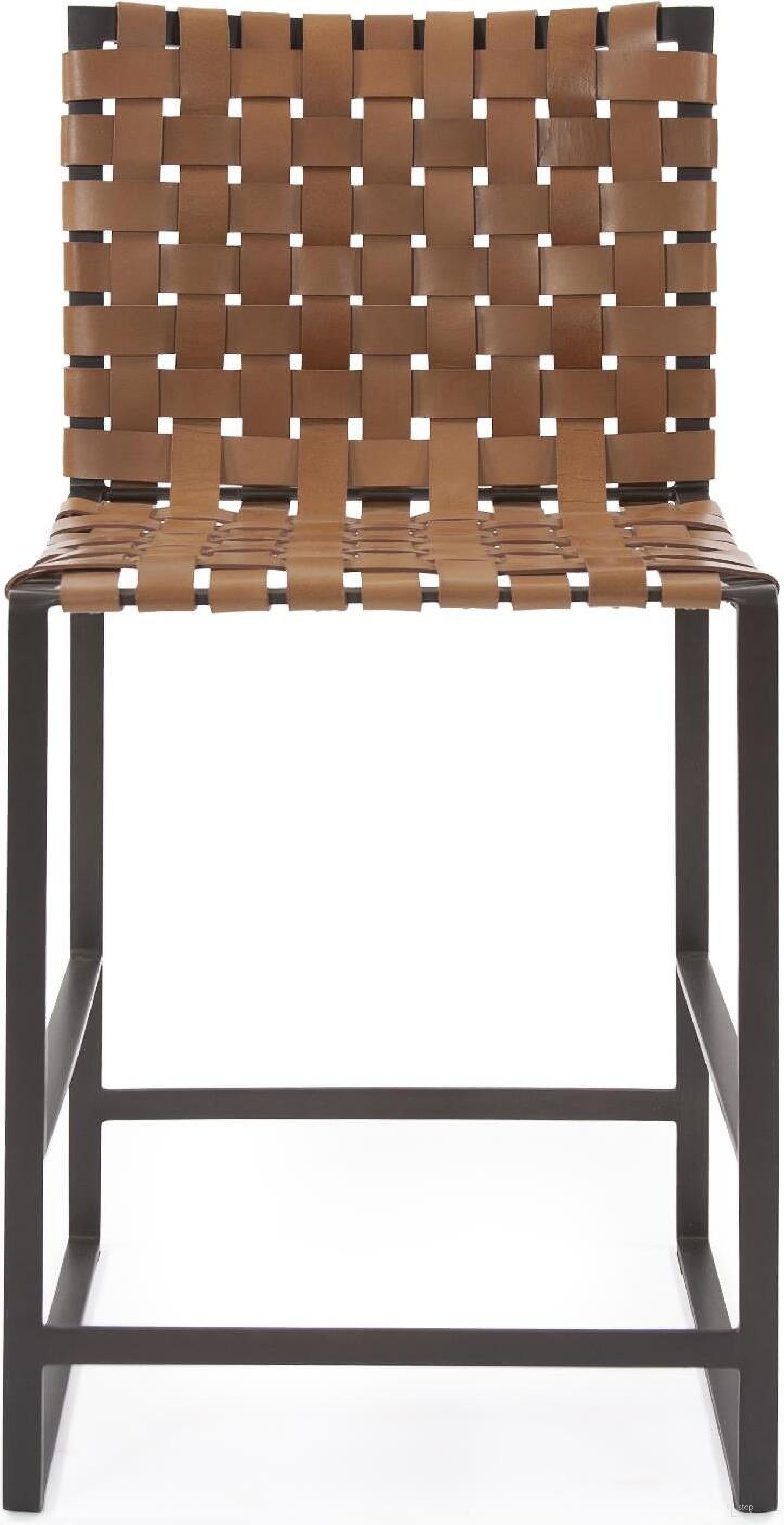 The appearance of Irving Woven Leather Counter Stool In Buffalo Brown and Black designed by Howard Elliott in the  interior design. This buffalo brown/black piece of furniture  was selected by 1StopBedrooms from  to add a touch of cosiness and style into your home. Sku: 27014. Material: Steel.