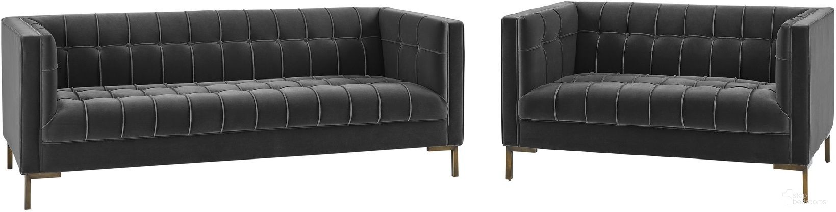 The appearance of Isaac Living Room Set In Gray designed by Steve Silver in the transitional interior design. This gray piece of furniture was selected by 1StopBedrooms from Isaac Collection to add a touch of cosiness and style into your home. Sku: IC100SGY;IC100LGY. Material: Velvet.