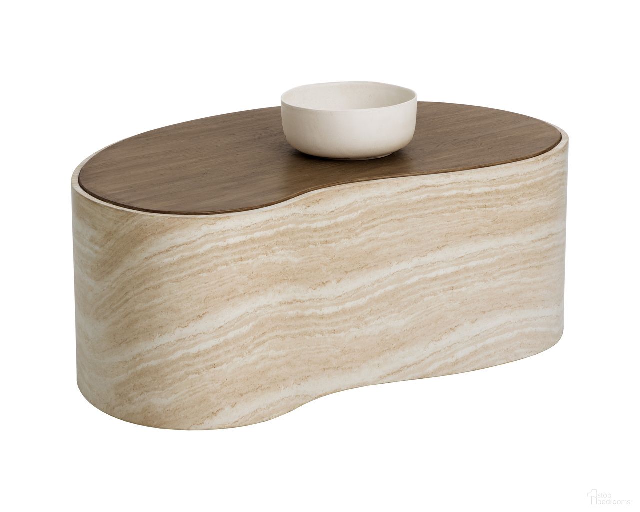 Ishiko Large Coffee Table In Light Brown and Warm Brown