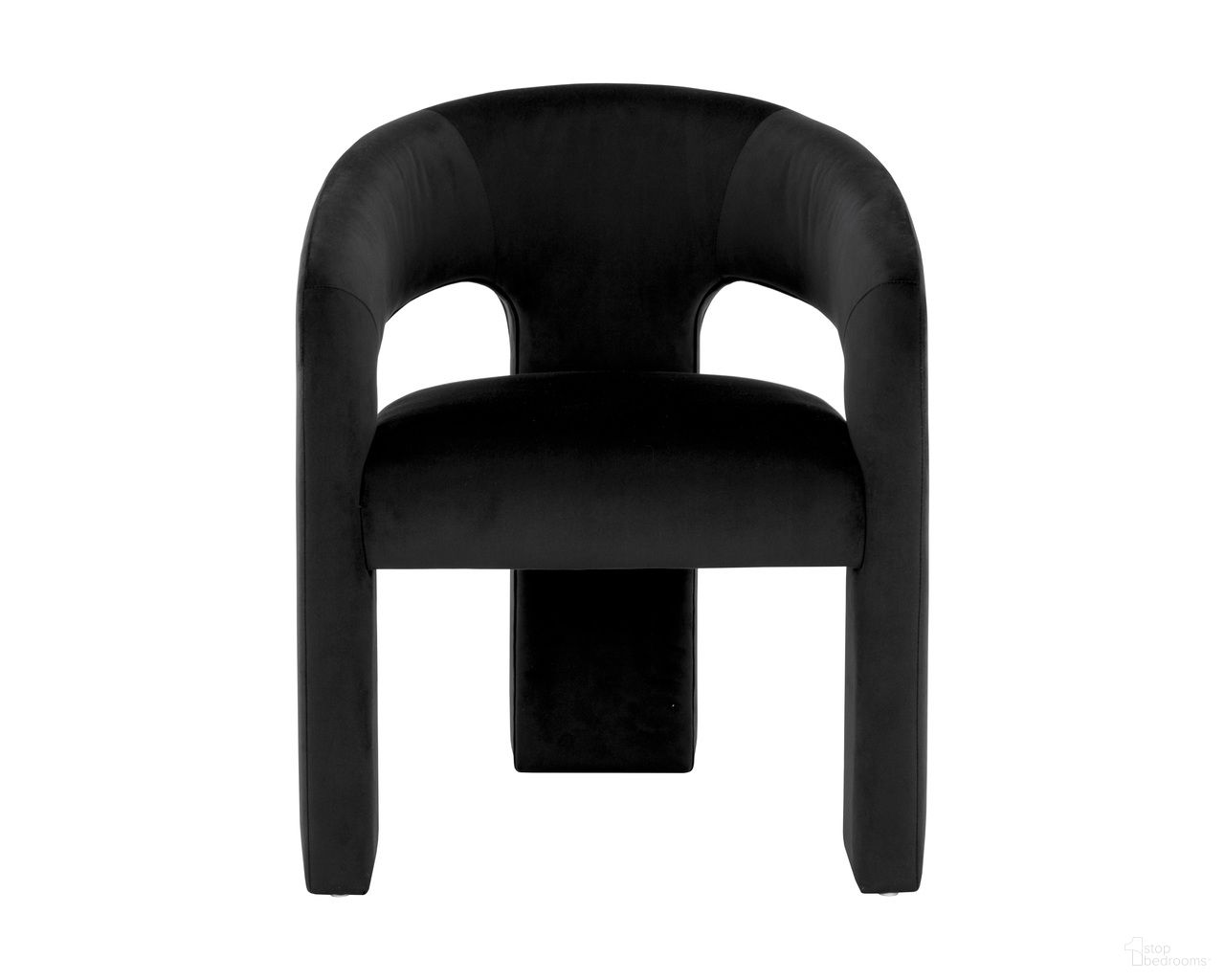 Isidore Dining Armchair In Abbington Black