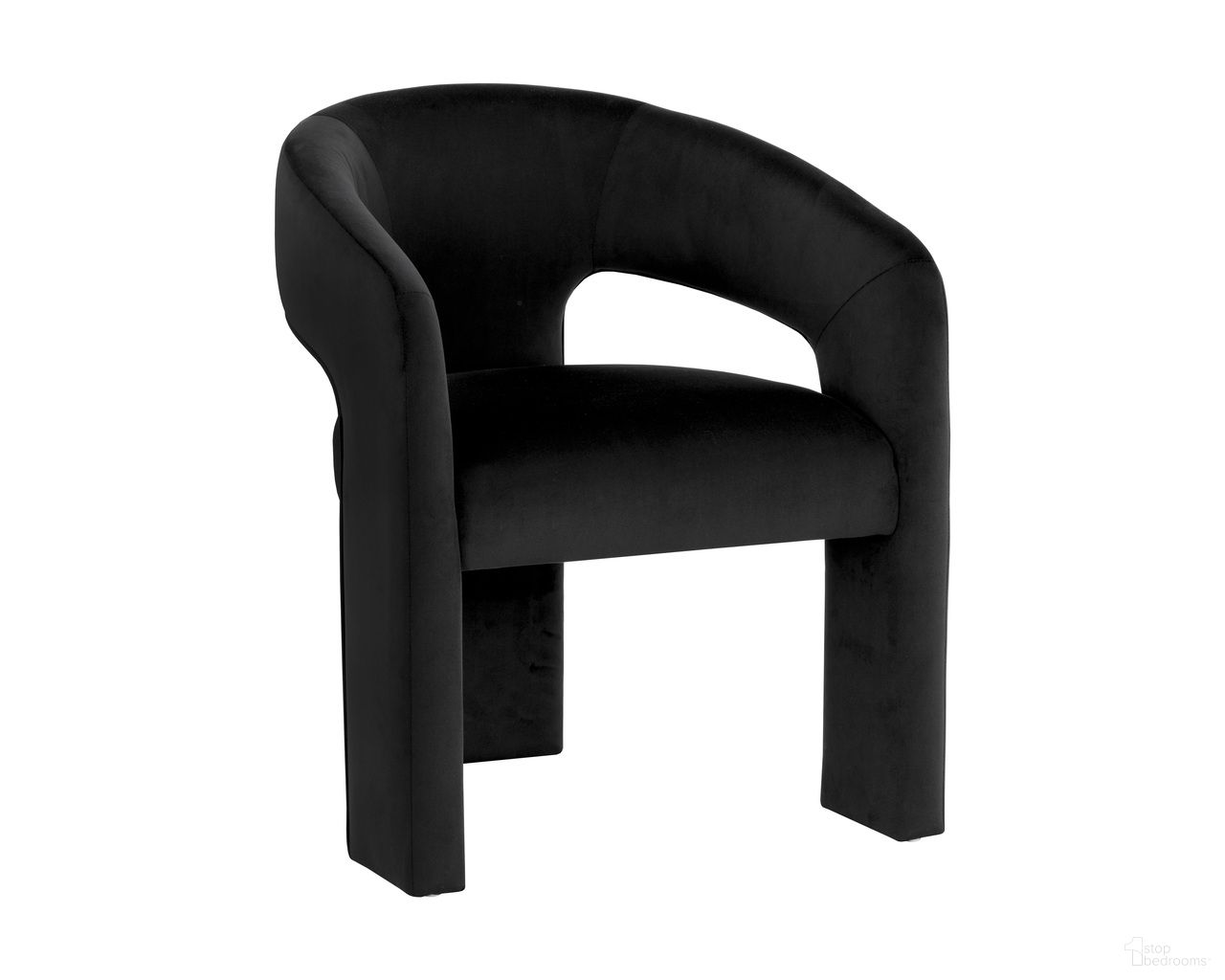 Isidore Dining Armchair In Abbington Black