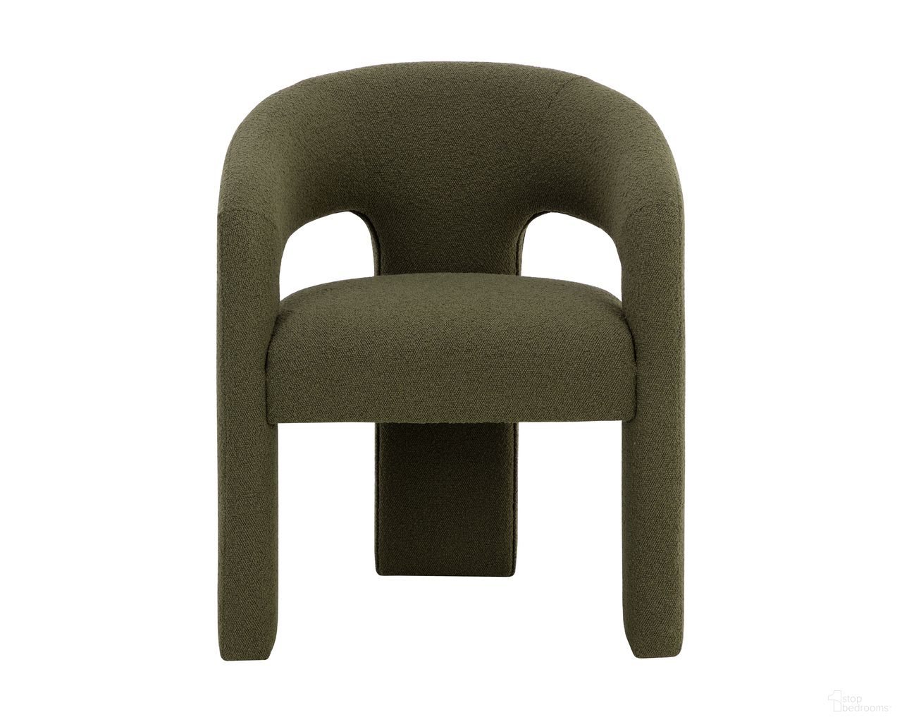 Isidore Dining Armchair In Copenhagen Olive