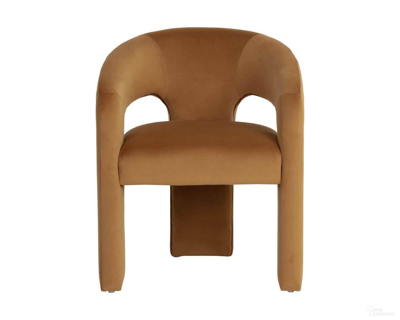 Isidore Dining Armchair In Meg Gold