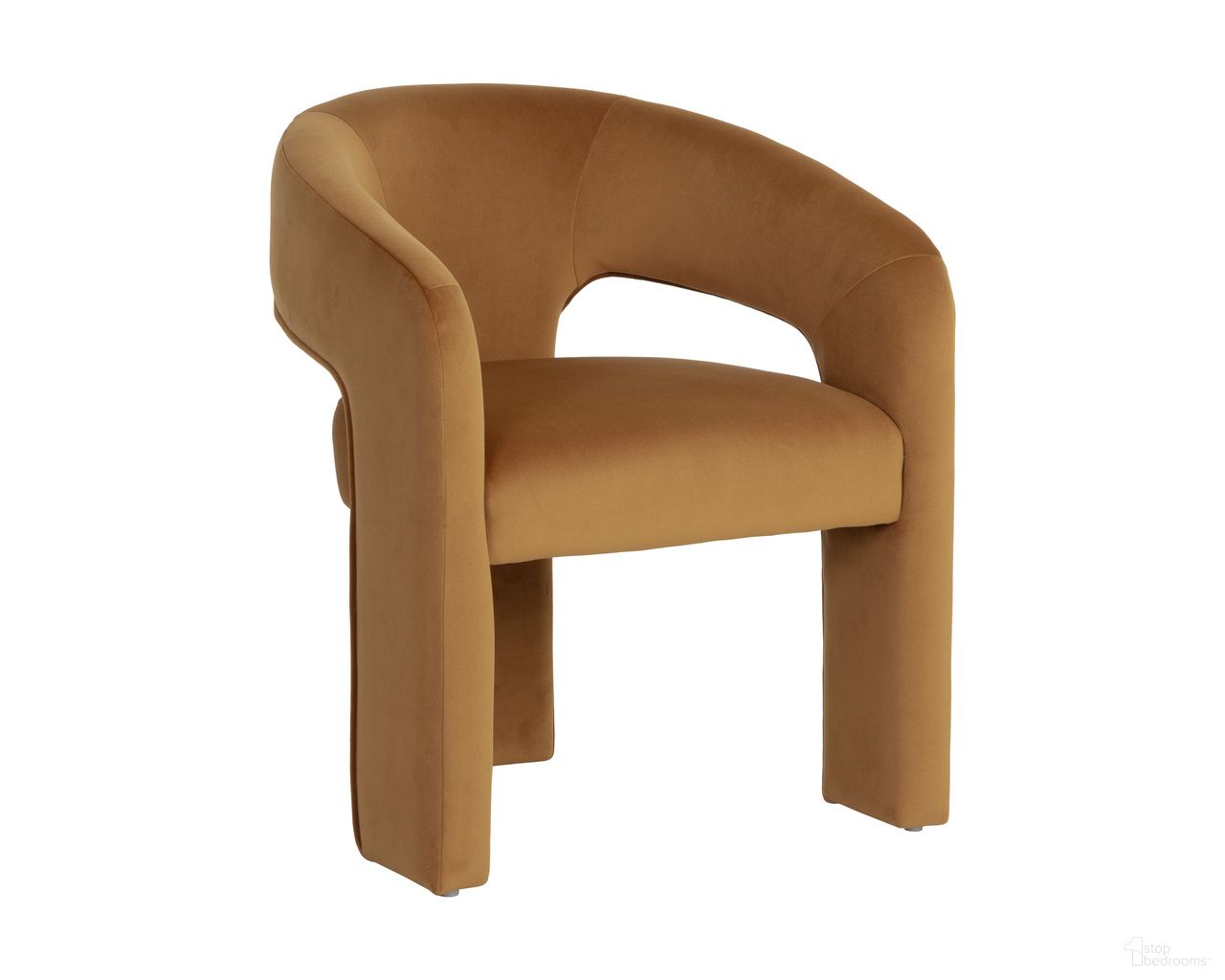 Isidore Dining Armchair In Meg Gold