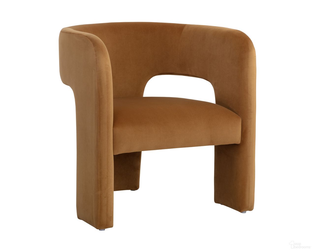 Isidore Lounge Chair In Meg Gold