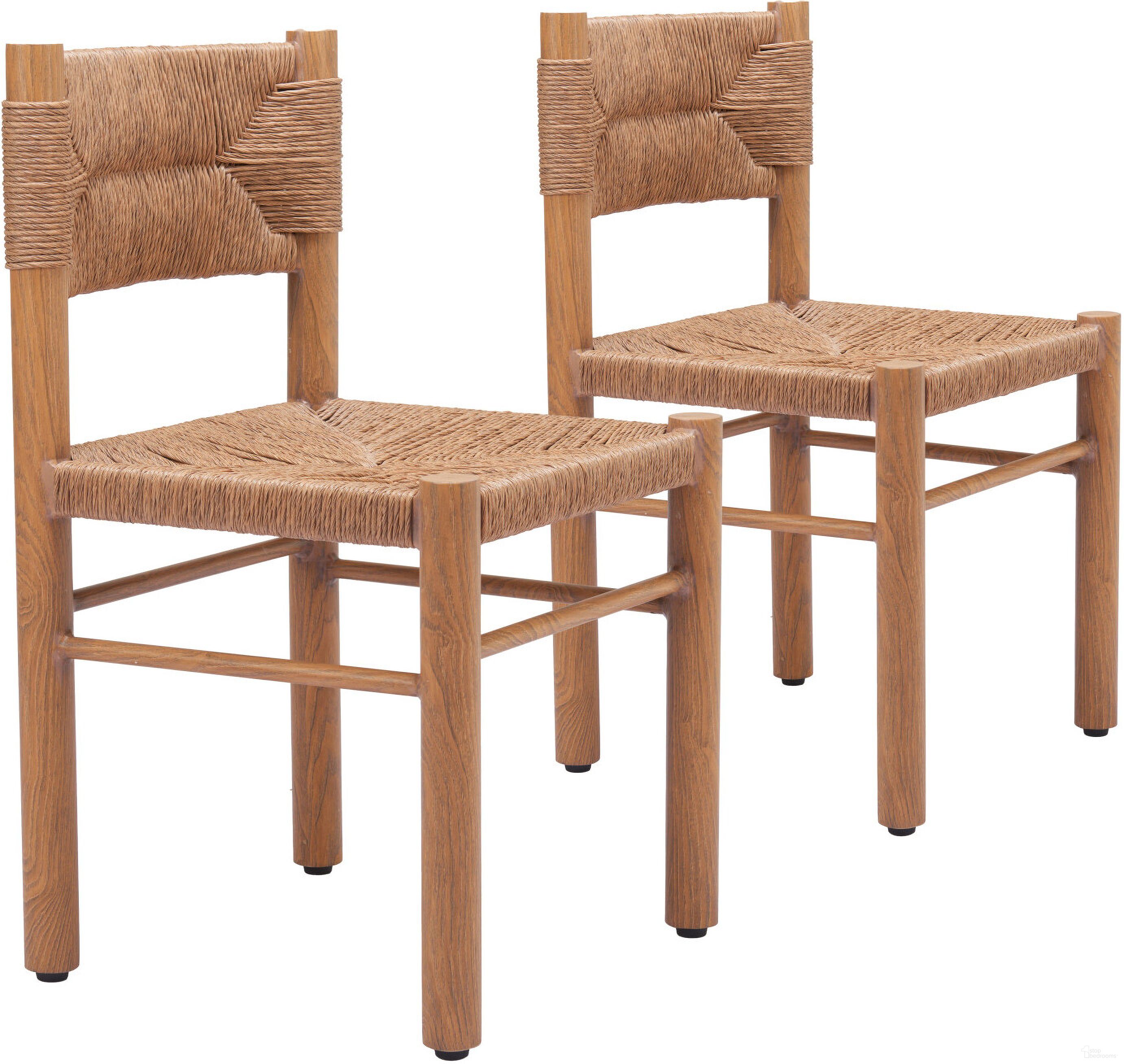 The appearance of Iska Dining Chair Set of 2 In Natural designed by Zuo Modern in the modern / contemporary interior design. This natural piece of furniture was selected by 1StopBedrooms from Iska Collection to add a touch of cosiness and style into your home. Sku: 704050. Material: Aluminum. Chair Type: Side Chair.