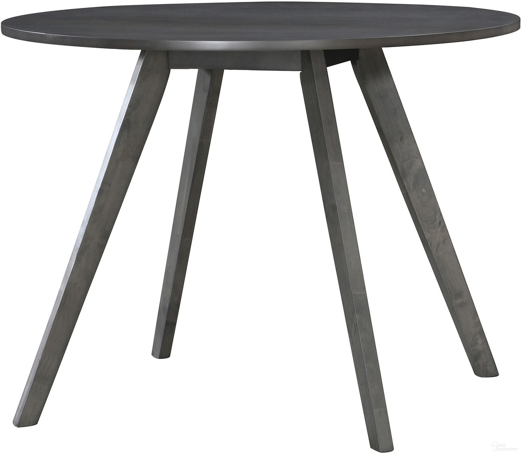 The appearance of Isla 39.5 Inch Round Wood Dining Table In Grey designed by Aeon in the modern / contemporary interior design. This grey piece of furniture  was selected by 1StopBedrooms from  to add a touch of cosiness and style into your home. Sku: AE1810-DT2-Grey. Table Base Style: Legs. Table Top Shape: Round. Material: Wood. Size: 40".