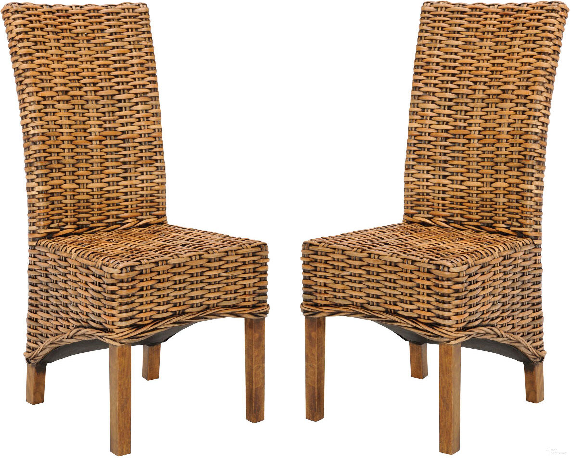 The appearance of Isla Brown 18 Inch Rattan Side Chair Set of 2 designed by Safavieh in the traditional interior design. This brown piece of furniture was selected by 1StopBedrooms from Isla Collection to add a touch of cosiness and style into your home. Sku: FOX6506A-SET2. Material: Rattan. Chair Type: Side Chair.
