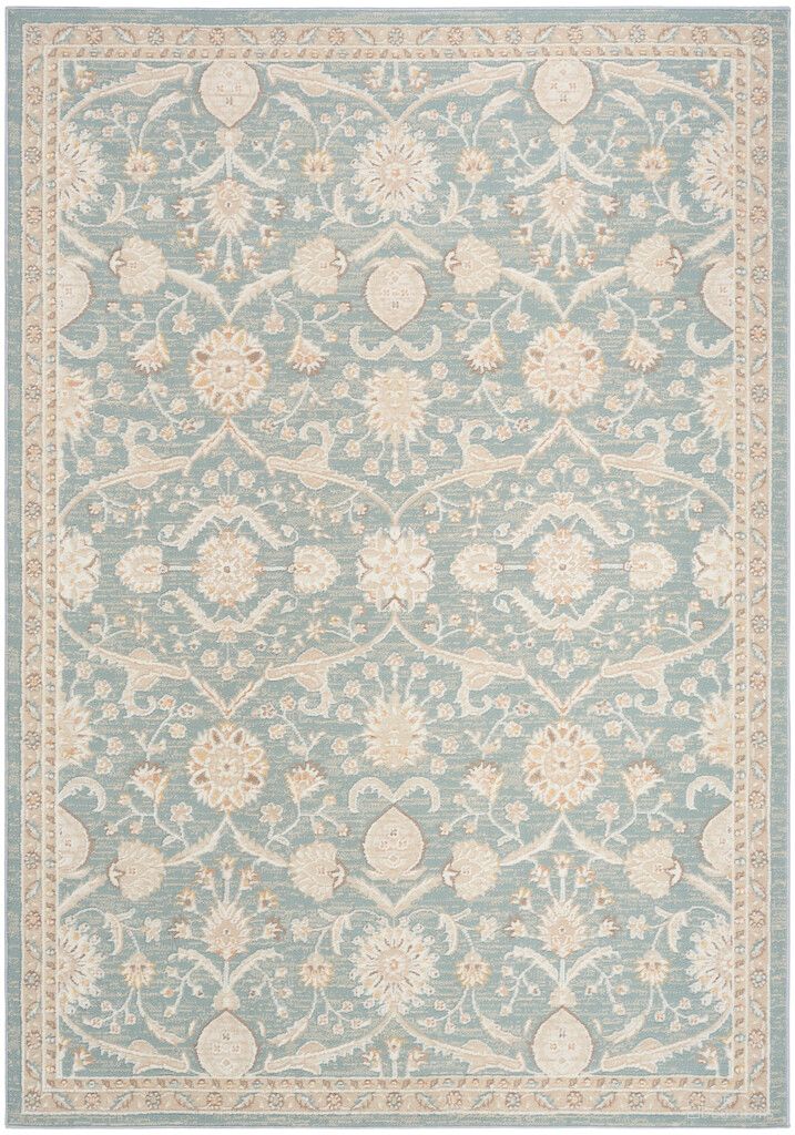 Isla Vintage 5'3" x 7' Indoor Rug In Blue