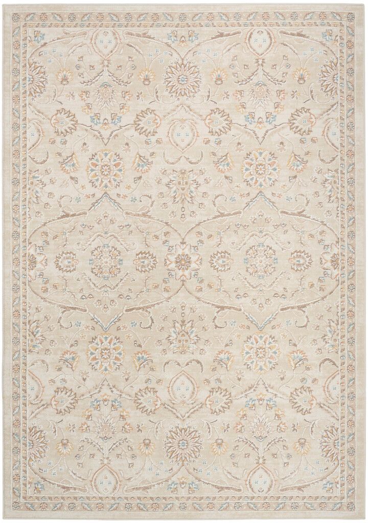 Isla Vintage 5'3" x 7' Indoor Rug In Ivory