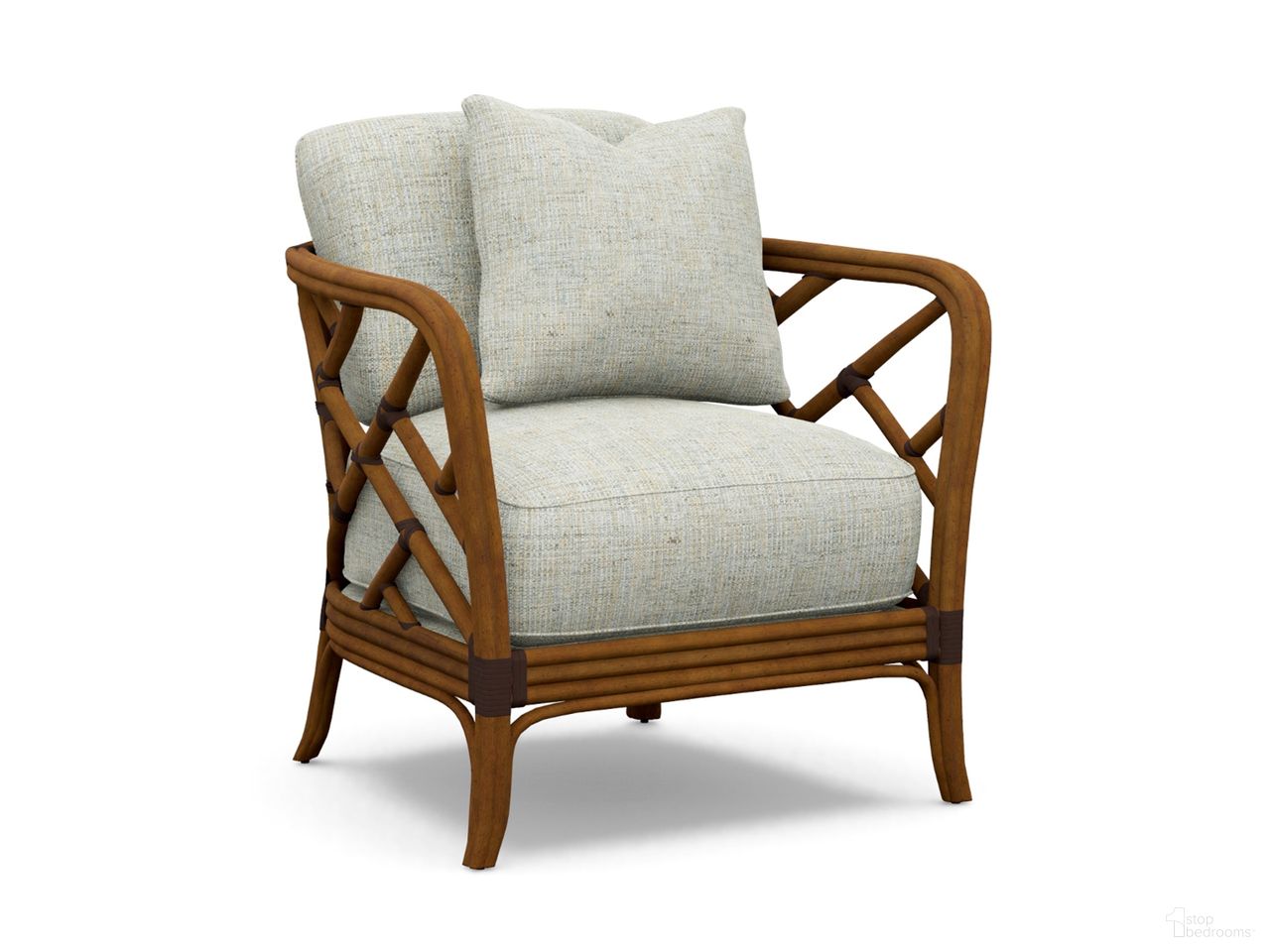 The appearance of Island Estate Palm Chair In Aqua Blue designed by Tommy Bahama in the bohemian interior design. This aqua blue piece of furniture was selected by 1StopBedrooms from Island Estate Collection to add a touch of cosiness and style into your home. Sku: 1708-11-46.