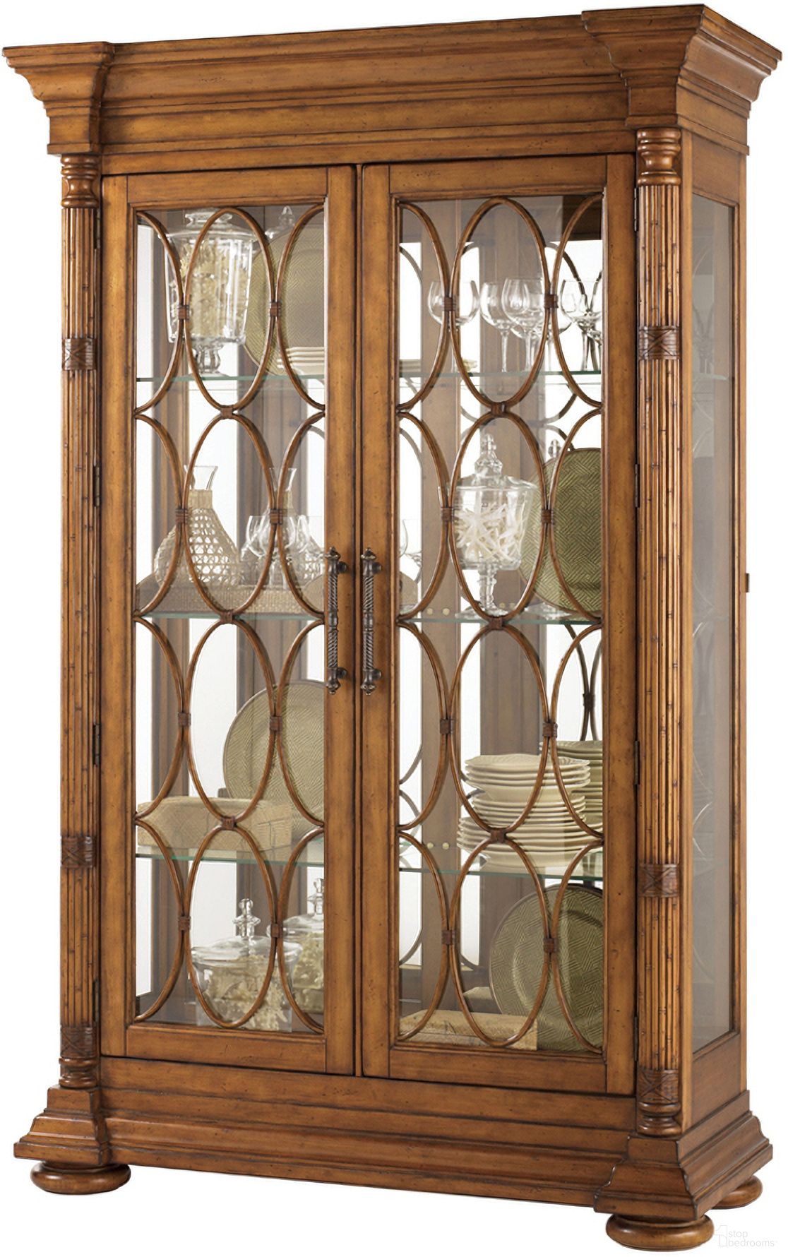 The appearance of Island Estate Mariana Display Cabinet In Plantation designed by Tommy Bahama in the traditional interior design. This plantation piece of furniture was selected by 1StopBedrooms from Island Estate Collection to add a touch of cosiness and style into your home. Sku: 531-864. Material: Rattan.