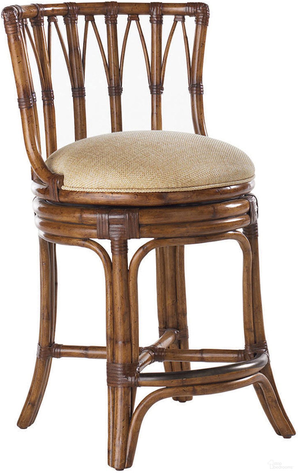 Tommy Bahama Island Estate South Beach Swivel Counter Stool - Thumbnail 4