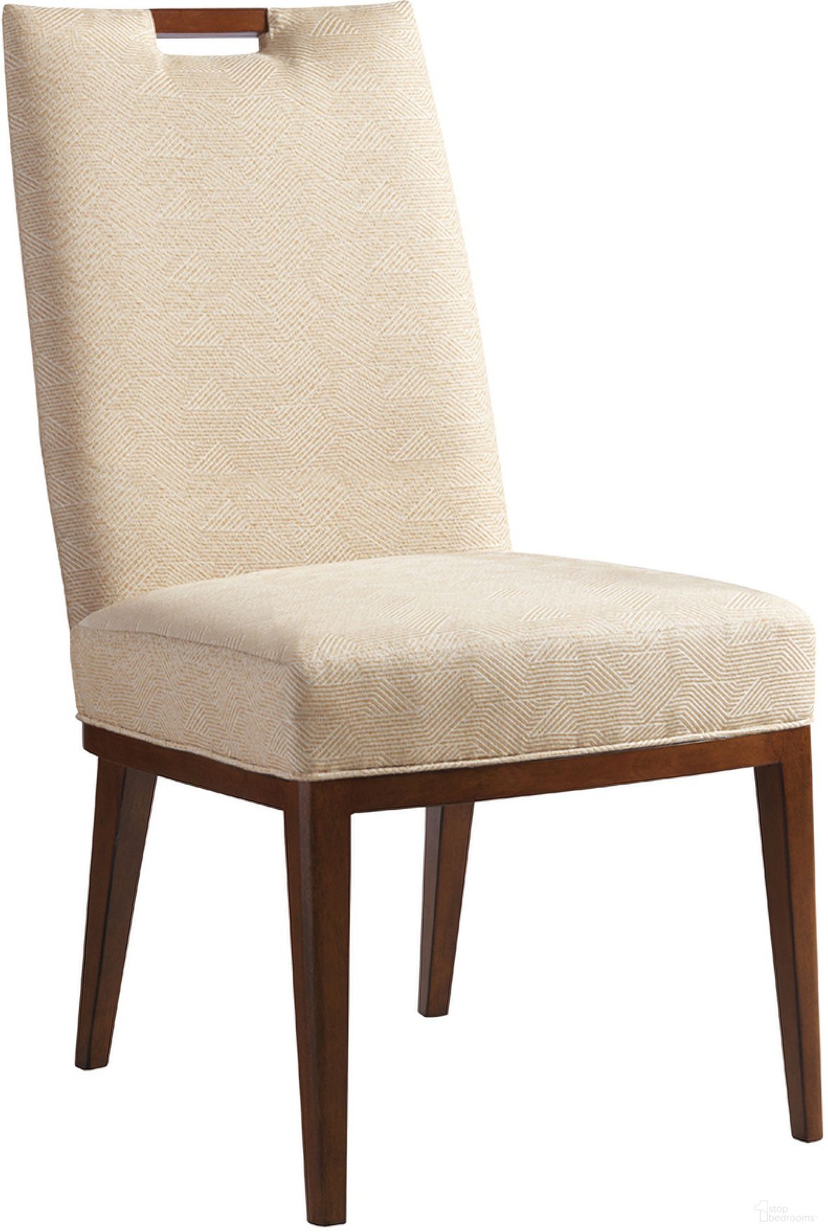 The appearance of Island Fusion Coles Bay Side Chair In Sebana designed by Tommy Bahama in the transitional interior design. This sebana piece of furniture was selected by 1StopBedrooms from Island Fusion Collection to add a touch of cosiness and style into your home. Sku: 556-884-01. Material: Wood. Chair Type: Side Chair.