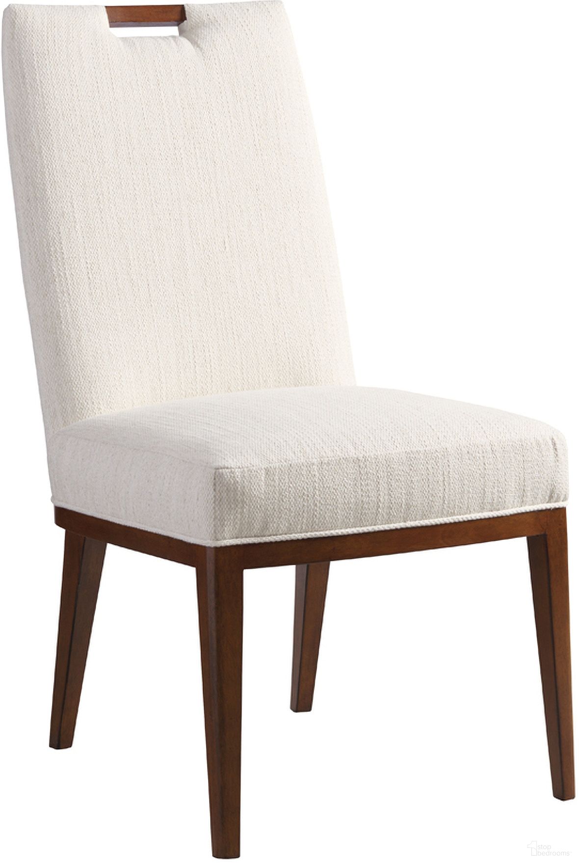 The appearance of Island Fusion Coles Bay Side Chair In Sebana designed by Tommy Bahama in the transitional interior design. This sebana piece of furniture was selected by 1StopBedrooms from Island Fusion Collection to add a touch of cosiness and style into your home. Sku: 556-884-02. Material: Wood. Chair Type: Side Chair.