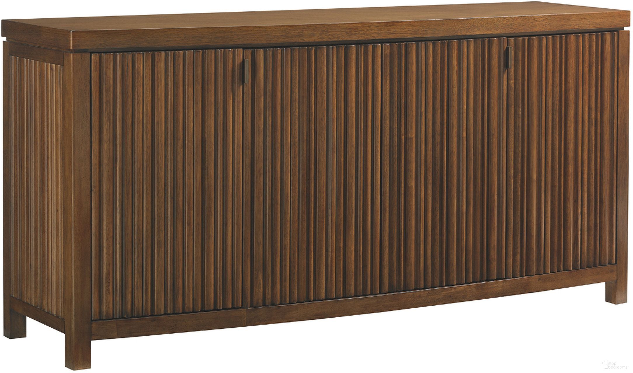 The appearance of Island Fusion Sapporo Buffet In Sebana designed by Tommy Bahama in the transitional interior design. This sebana piece of furniture was selected by 1StopBedrooms from Island Fusion Collection to add a touch of cosiness and style into your home. Sku: 556-852. Material: Wood.