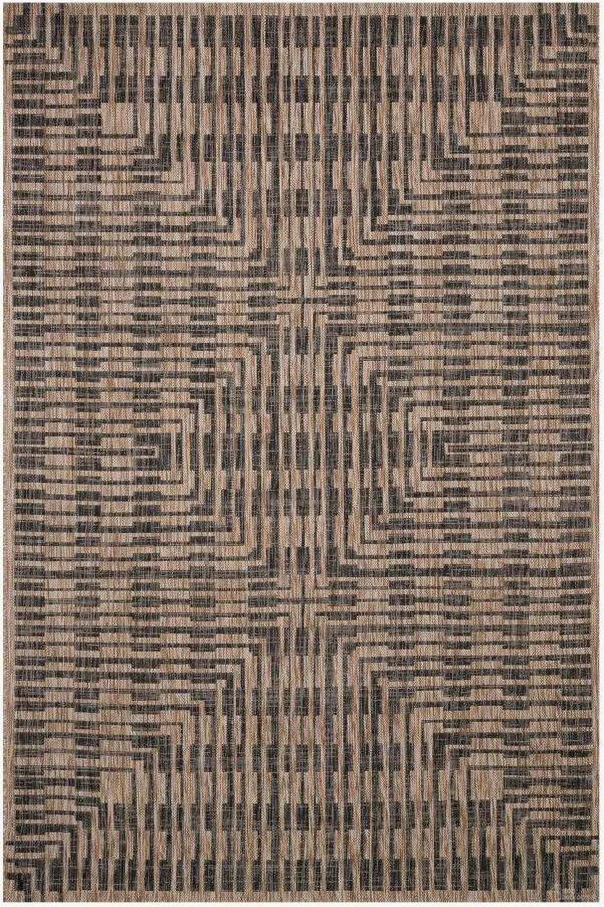 The appearance of Isle Brown/Black Rug ISLEIE-09BRBL160S designed by Loloi Rugs in the transitional interior design. This black and brown piece of furniture was selected by 1StopBedrooms from Isle Collection to add a touch of cosiness and style into your home. Sku: ISLEIE-09BRBL160S. Material: Polypropylene.