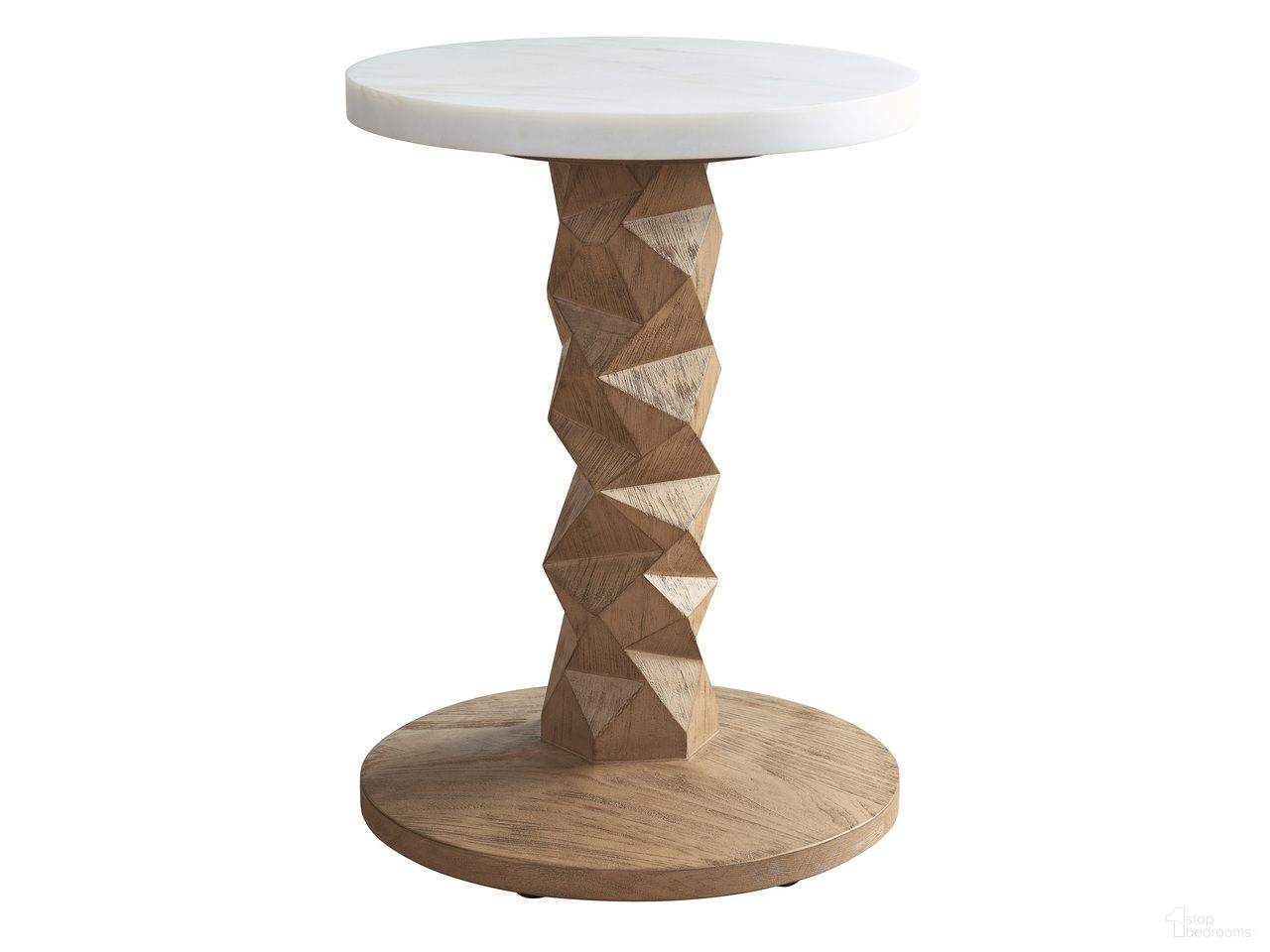 The appearance of Isle Of Palms Accent Table In Brown designed by Tommy Bahama in the transitional interior design. This brown piece of furniture  was selected by 1StopBedrooms from Isle Of Palms Collection to add a touch of cosiness and style into your home. Sku: 3380-952. Material: Wood.