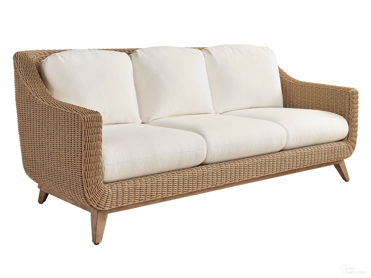 The appearance of Isle Of Palms Sofa designed by Tommy Bahama in the transitional interior design. This ivory and white piece of furniture  was selected by 1StopBedrooms from Isle Of Palms Collection to add a touch of cosiness and style into your home. Sku: 3380-33-60. Material: Fabric.