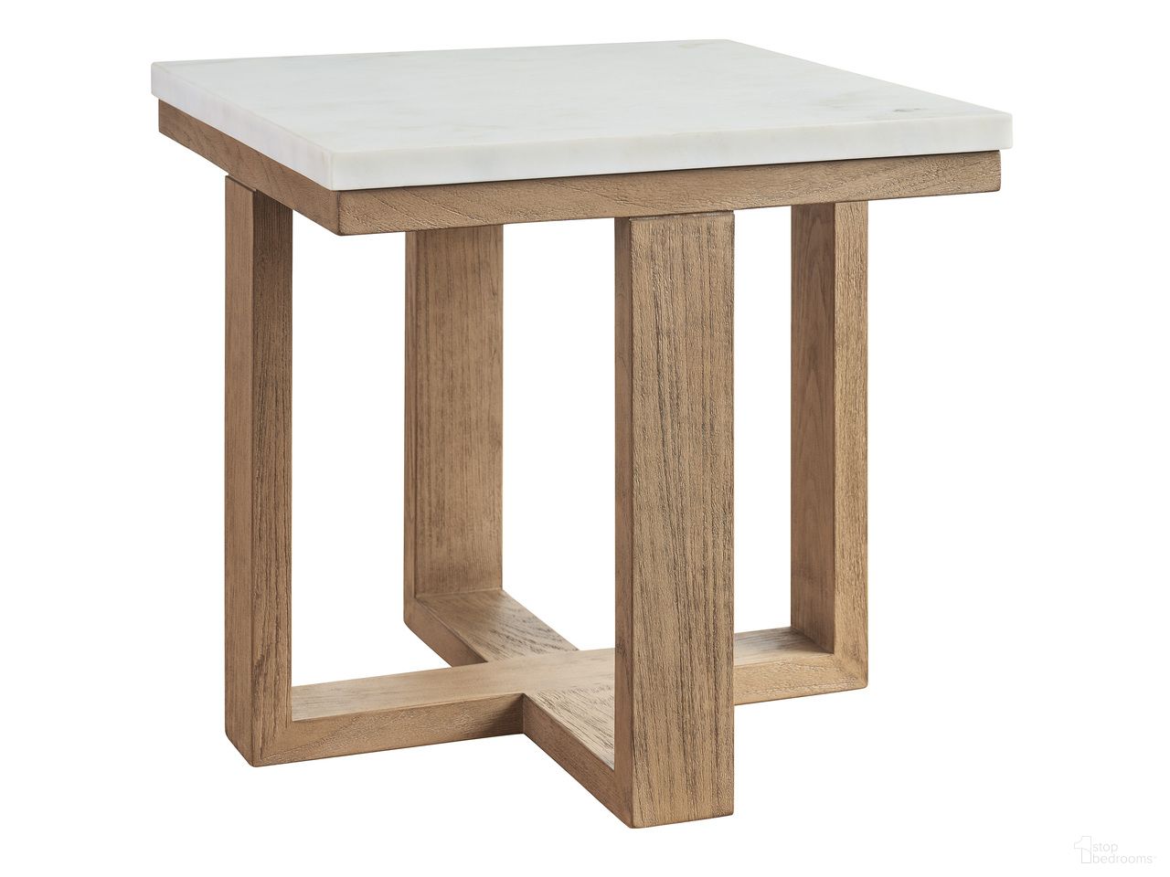 The appearance of Isle Of Palms Square End Table In Natural designed by Tommy Bahama in the transitional interior design. This natural piece of furniture  was selected by 1StopBedrooms from Isle Of Palms Collection to add a touch of cosiness and style into your home. Sku: 3380-955. Material: Wood.