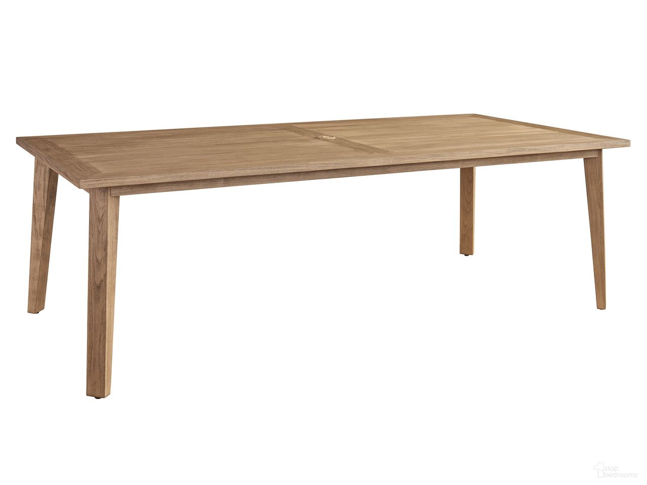 The appearance of Isle Of Palms Teak Rectangular Dining Table In Natural designed by Tommy Bahama in the transitional interior design. This natural piece of furniture  was selected by 1StopBedrooms from Isle Of Palms Collection to add a touch of cosiness and style into your home. Sku: 3380-877. Table Base Style: Legs. Table Top Shape: Rectangular. Material: Teak.
