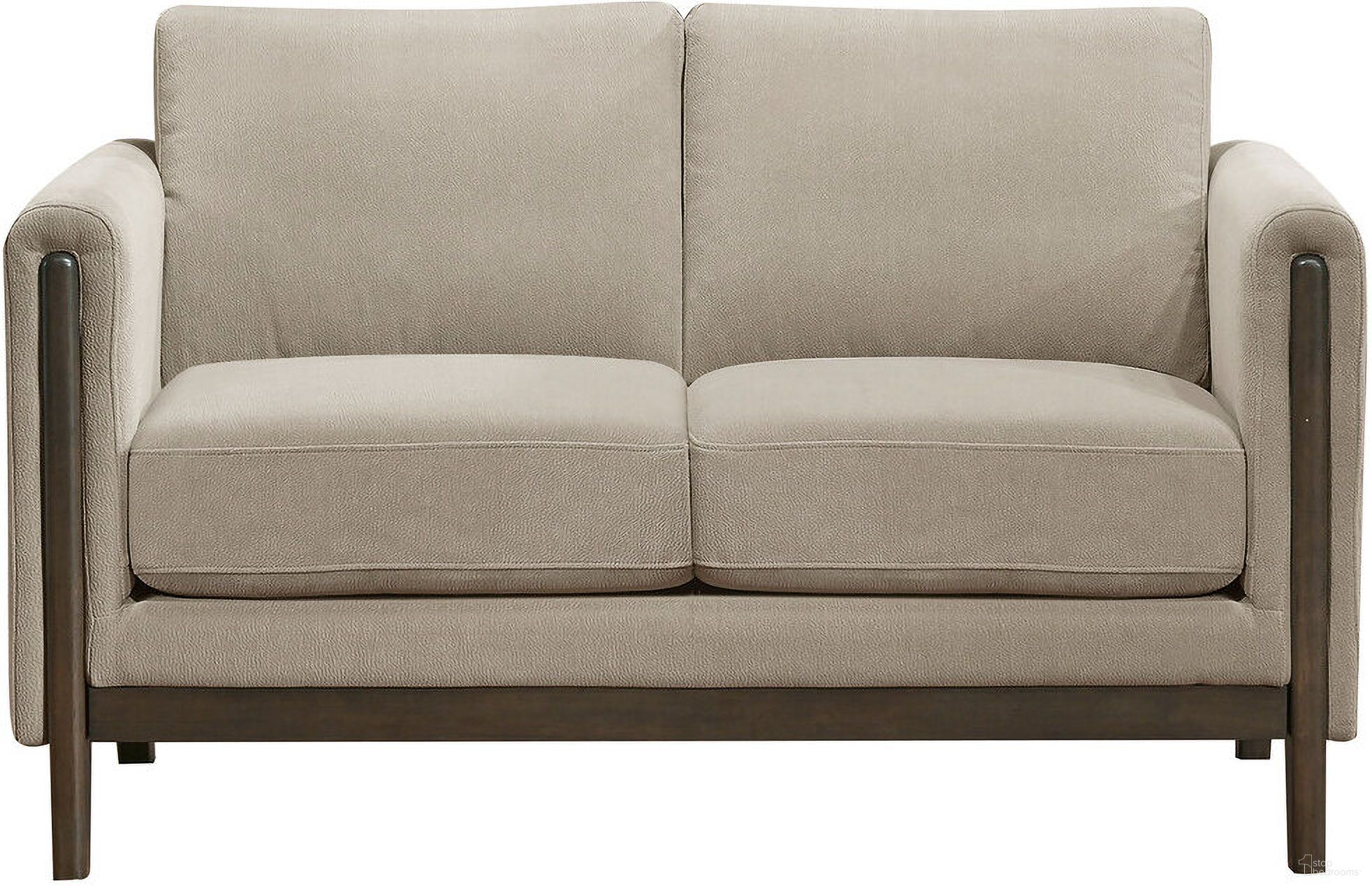 The appearance of Islington Fabric Upholstered Panel Arm Loveseat In Taupe designed by Coaster in the transitional interior design. This taupe piece of furniture was selected by 1StopBedrooms from Islington Collection to add a touch of cosiness and style into your home. Sku: 511102. Material: Plywood.