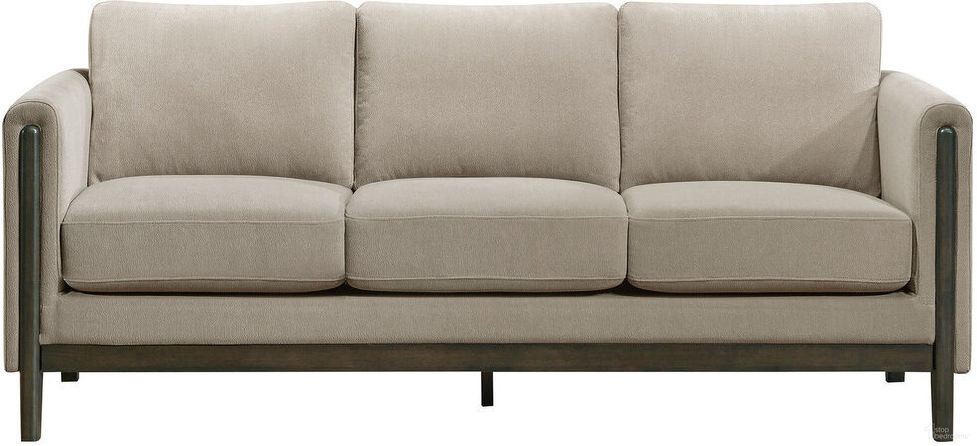 The appearance of Islington Fabric Upholstered Panel Arm Sofa In Taupe designed by Coaster in the transitional interior design. This taupe piece of furniture was selected by 1StopBedrooms from Islington Collection to add a touch of cosiness and style into your home. Sku: 511101. Material: Foam.