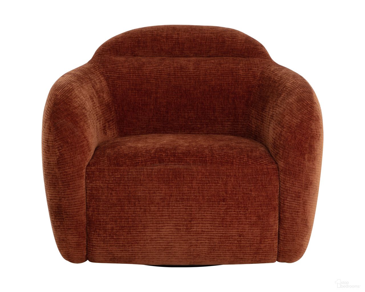 Ismo Swivel Lounge Chair In Opera Spice