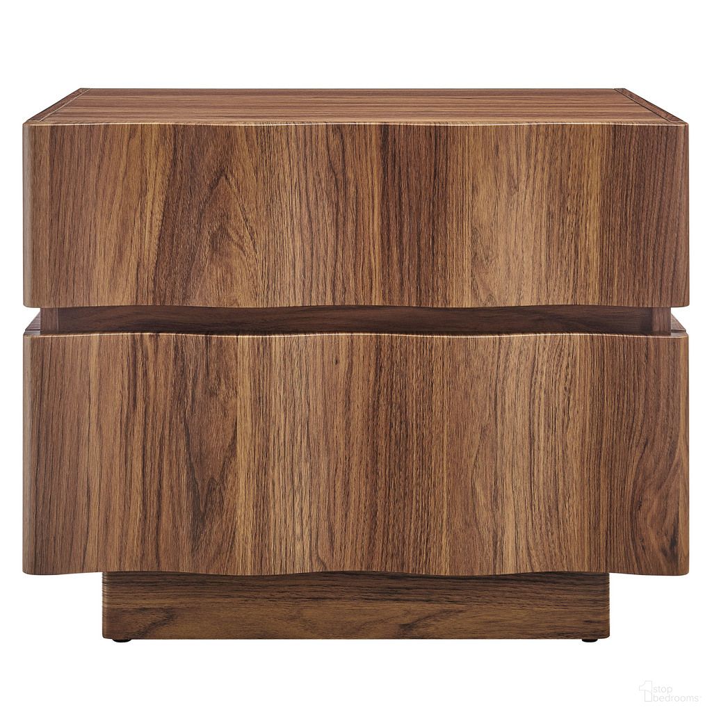 The appearance of Isola 2 Drawer Nightstand In Walnut designed by Modway in the modern / contemporary interior design. This walnut piece of furniture was selected by 1StopBedrooms from Isola Collection to add a touch of cosiness and style into your home. Sku: MOD-7243-WAL. Material: Laminate.