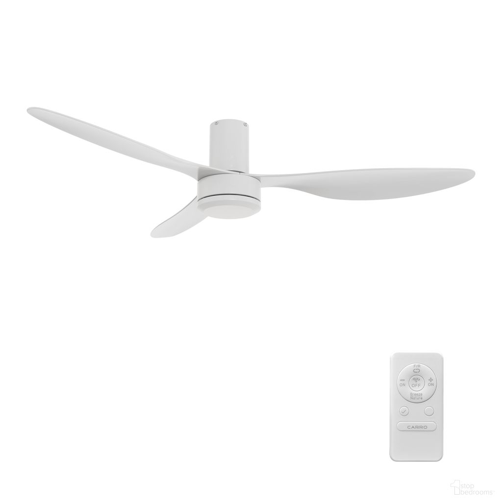 Isola 52 Inch 3-Blade Ceiling Fan with Remote In White