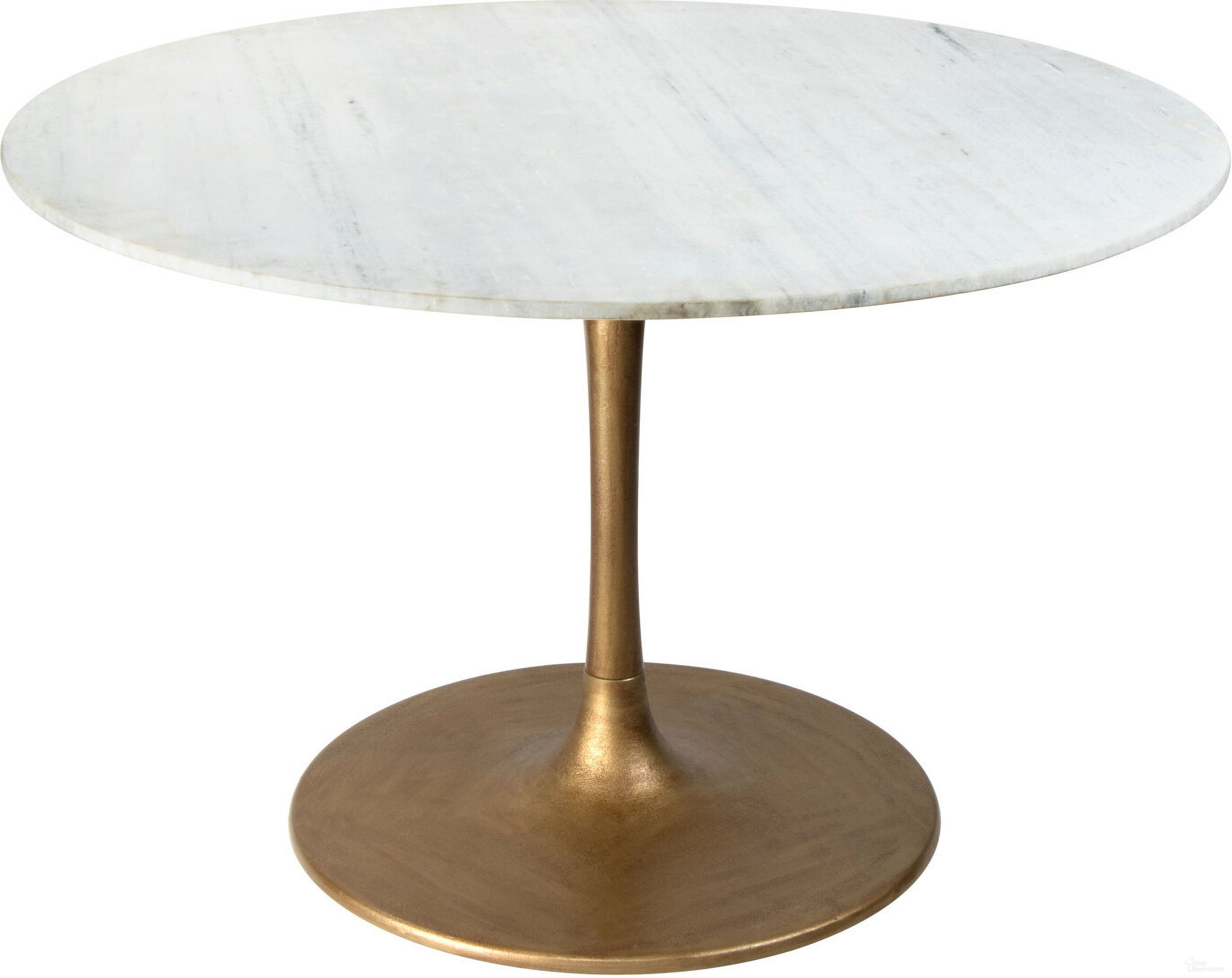 The appearance of Ithaca Dining Table In White and Gold designed by Zuo Modern in the modern / contemporary interior design. This white and gold piece of furniture was selected by 1StopBedrooms from Ithaca Collection to add a touch of cosiness and style into your home. Sku: 101845. Material: Marble.