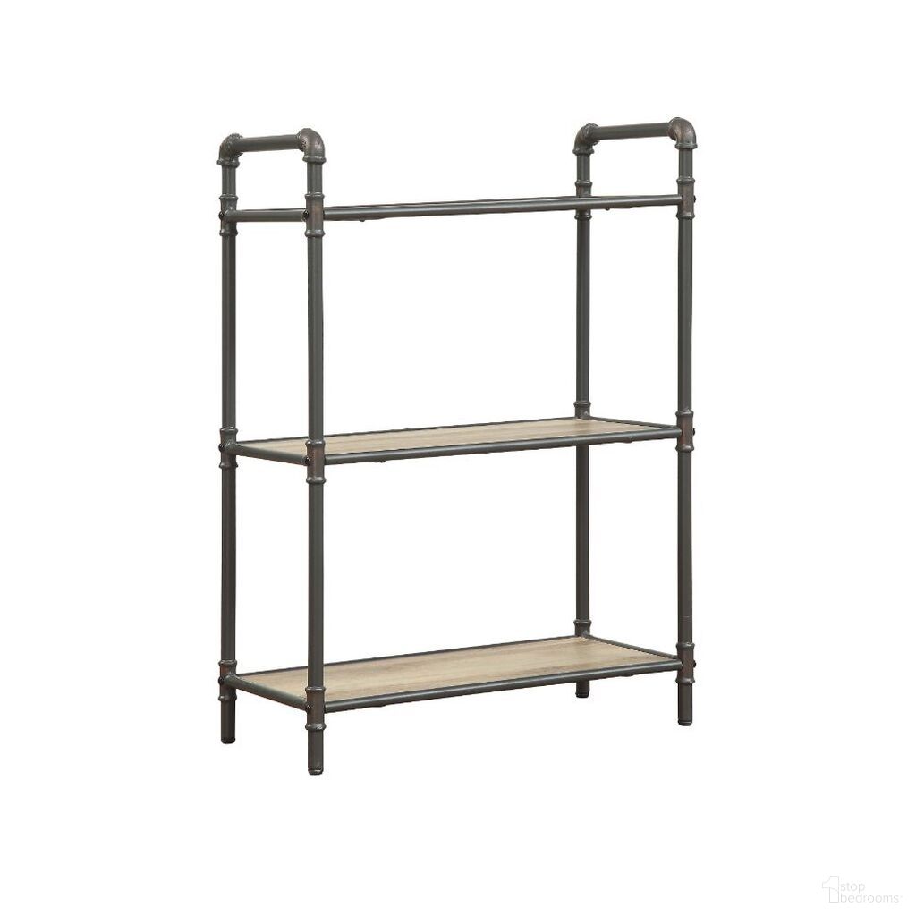 The appearance of Itzel Antique Oak and Sandy Gray 3 Shelf Bookshelf designed by ACME in the industrial interior design. This gray piece of furniture was selected by 1StopBedrooms from Itzel Collection to add a touch of cosiness and style into your home. Sku: 97162. Material: Wood.