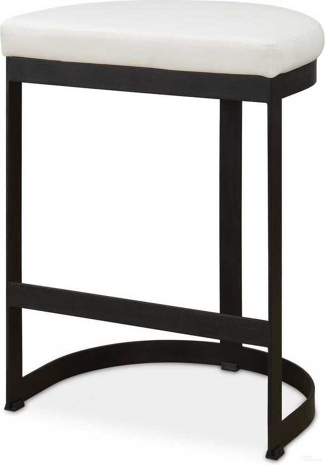 The appearance of Ivanna White Counter Stool In Black and White designed by Uttermost in the modern / contemporary interior design. This black and white piece of furniture  was selected by 1StopBedrooms from Ivanna Collection to add a touch of cosiness and style into your home. Sku: 23803. Material: Metal.