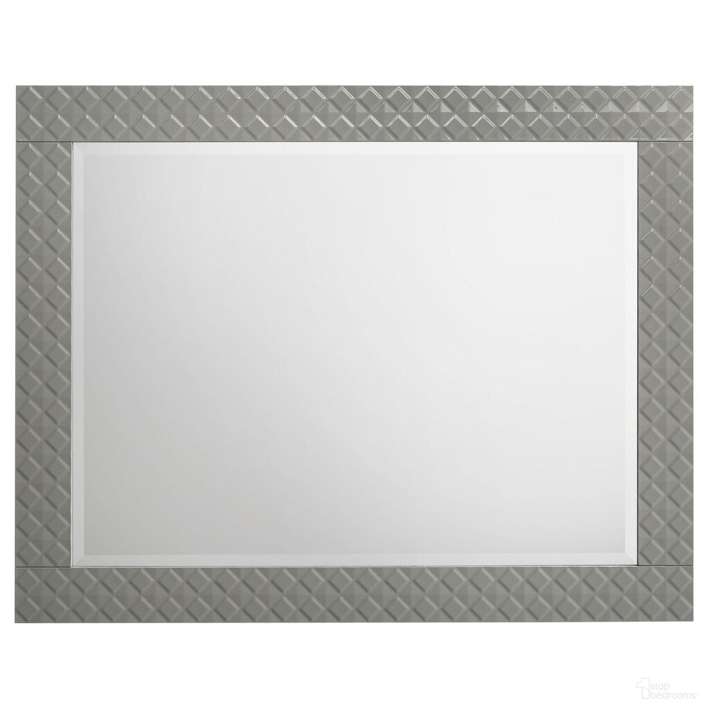 The appearance of Ives Dresser Mirror In Grey High Gloss designed by Coaster in the modern / contemporary interior design. This grey high gloss piece of furniture  was selected by 1StopBedrooms from Ives Collection to add a touch of cosiness and style into your home. Sku: 224974. Material: MDF.