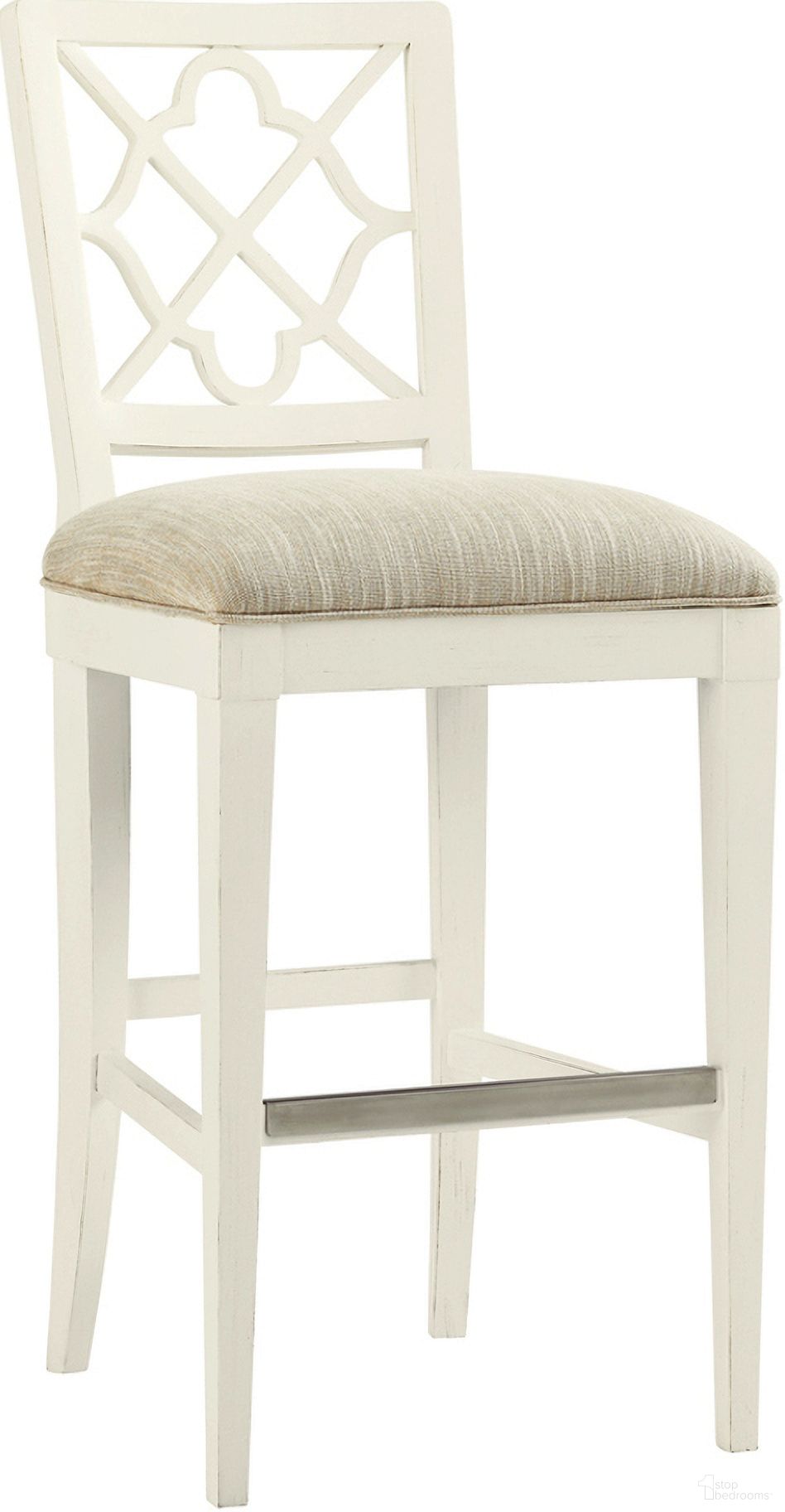 The appearance of Ivory Key Newstead Bar Stool In Somers Isle designed by Tommy Bahama in the transitional interior design. This somers isle piece of furniture  was selected by 1StopBedrooms from Ivory Key Collection to add a touch of cosiness and style into your home. Sku: 543-816-01. Material: Glass.