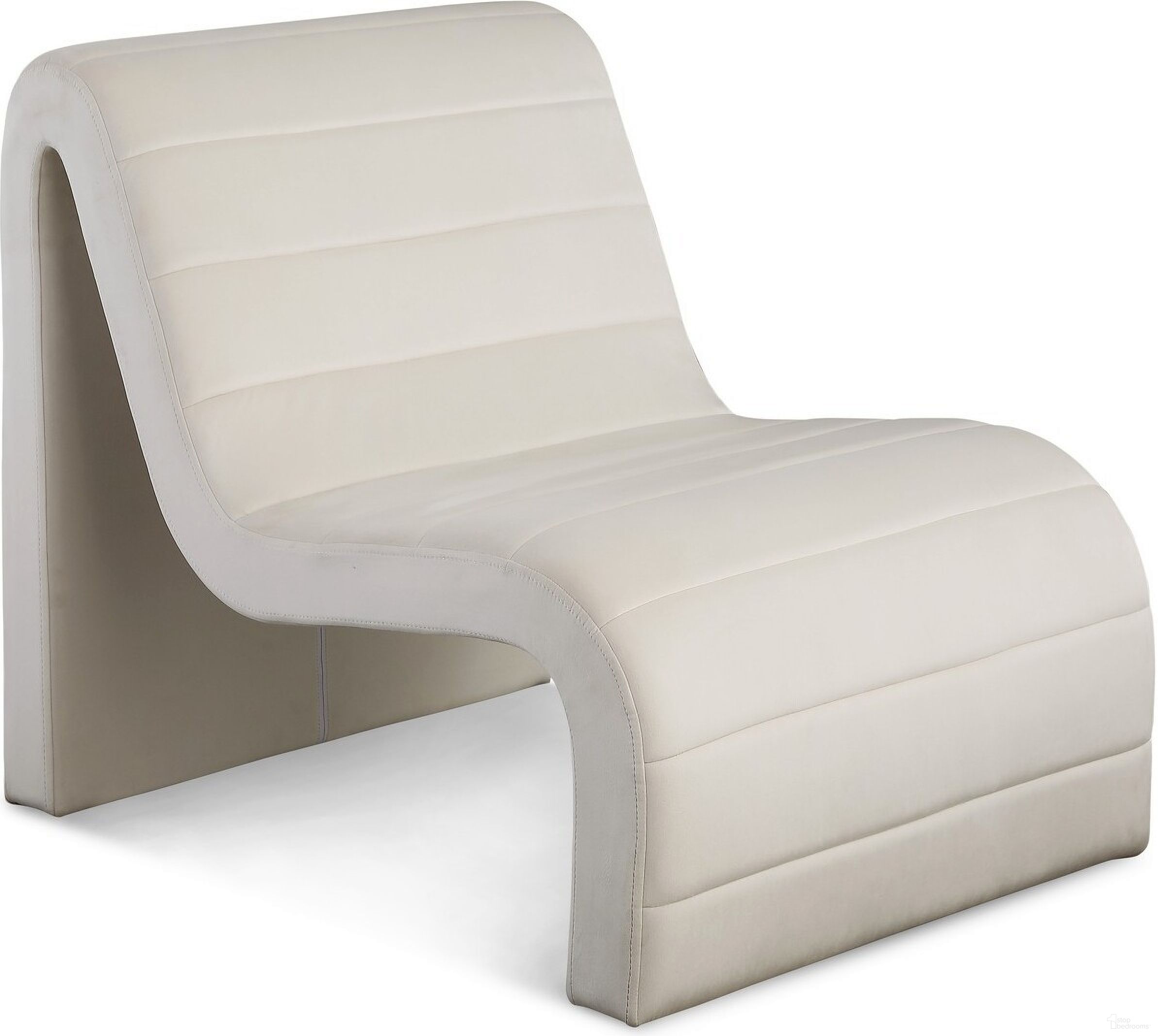 The appearance of Ivy Accent Chair In Cream Velvet designed by Meridian in the modern / contemporary interior design. This cream velvet piece of furniture was selected by 1StopBedrooms from Ivy Collection to add a touch of cosiness and style into your home. Sku: 403Cream. Material: Wood.