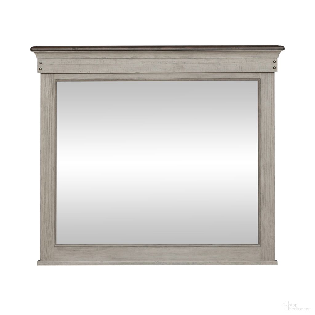 The appearance of Ivy Hollow Landscape Mirror designed by Liberty in the country / farmhouse interior design. This linen piece of furniture  was selected by 1StopBedrooms from Ivy Hollow Collection to add a touch of cosiness and style into your home. Sku: 457-BR51. Material: Wood Veneer.