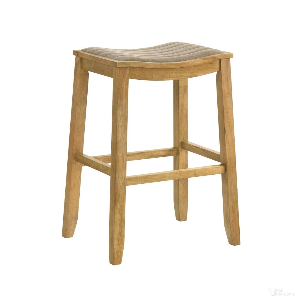 Iyani Bar Height Bar Stool In Amber Glow and Twilight Taupe