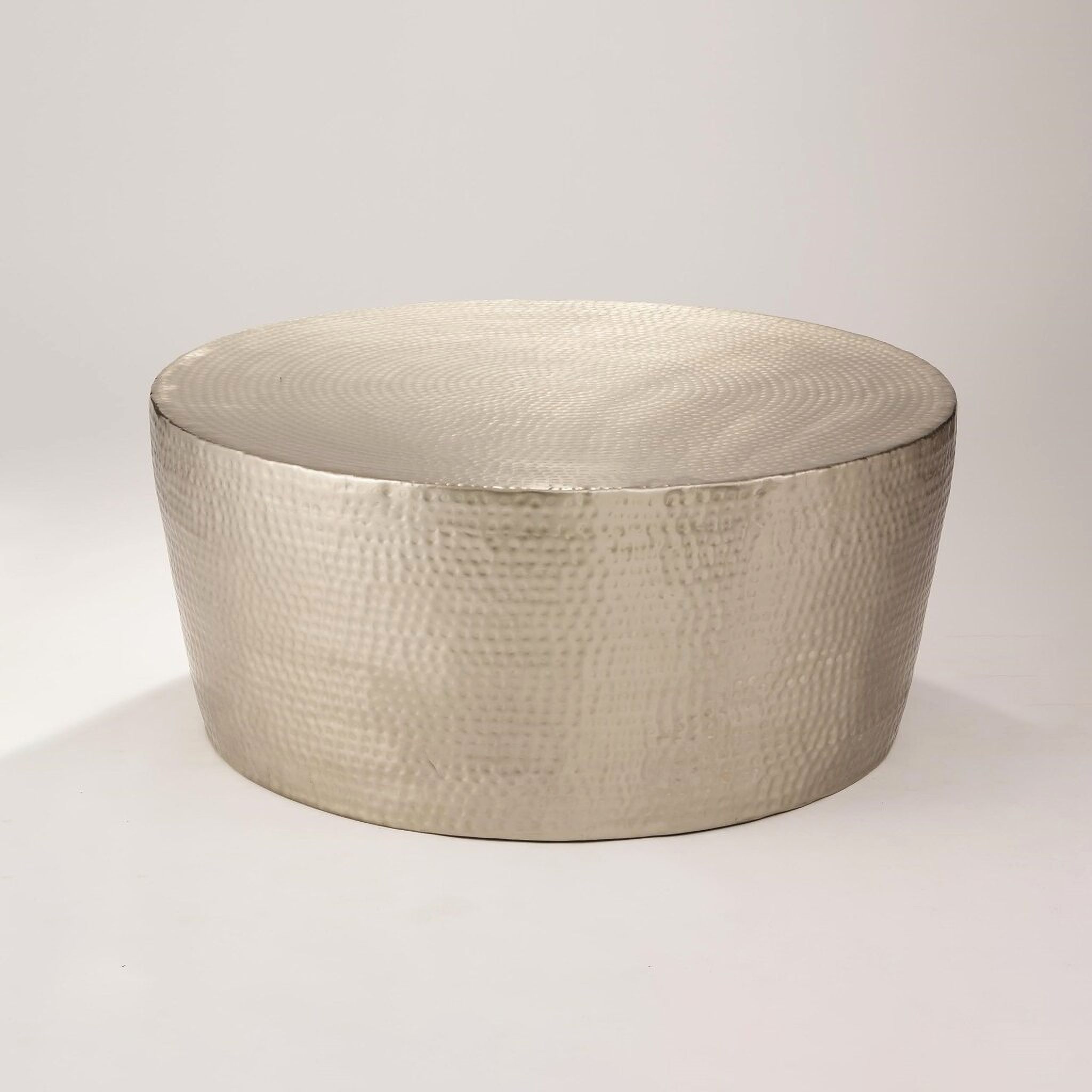 Izmir Hammered Cocktail Table In Antique Nickel