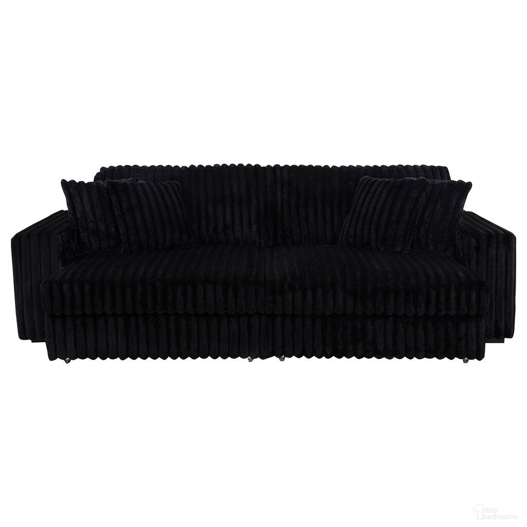 The appearance of Jacana Corduroy Upholstered Dual Power Chaise Sofa In Black designed by Coaster in the transitional interior design. This black piece of furniture was selected by 1StopBedrooms from Jacana Collection to add a touch of cosiness and style into your home. Sku: 600537PB1;600537PB2. Material: Foam.