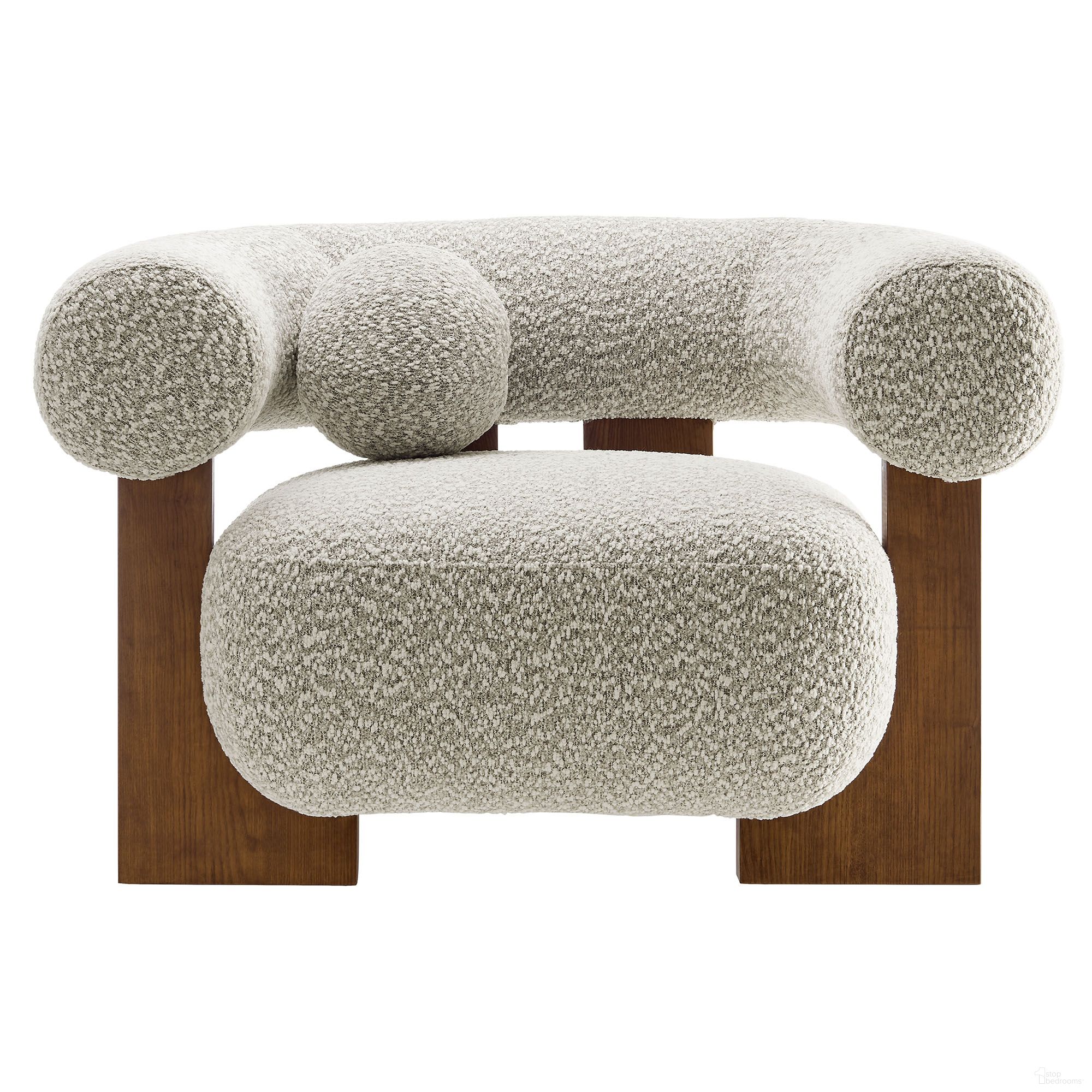 The appearance of Jace Boucle Accent Chair In River Rock designed by Modway in the modern / contemporary interior design. This river piece of furniture  was selected by 1StopBedrooms from Jace Collection to add a touch of cosiness and style into your home. Sku: EEI-6996-RIV. Material: Boucle.