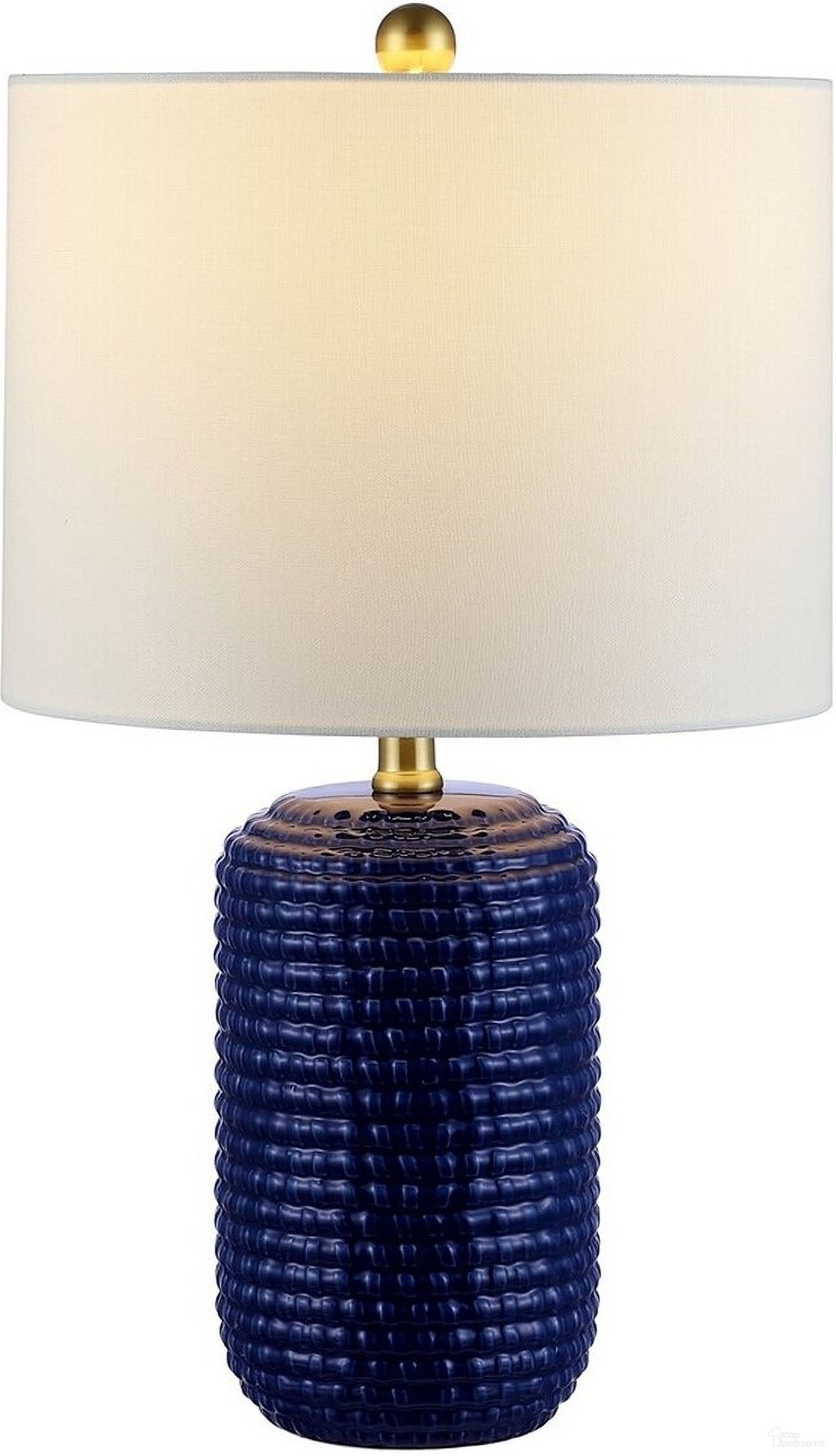 The appearance of Jace Ceramic Table Lamp Set of 2 in Navy Blue designed by Safavieh in the modern / contemporary interior design. This navy blue piece of furniture  was selected by 1StopBedrooms from Jace Collection to add a touch of cosiness and style into your home. Sku: TBL4342A-SET2. Material: Ceramic.