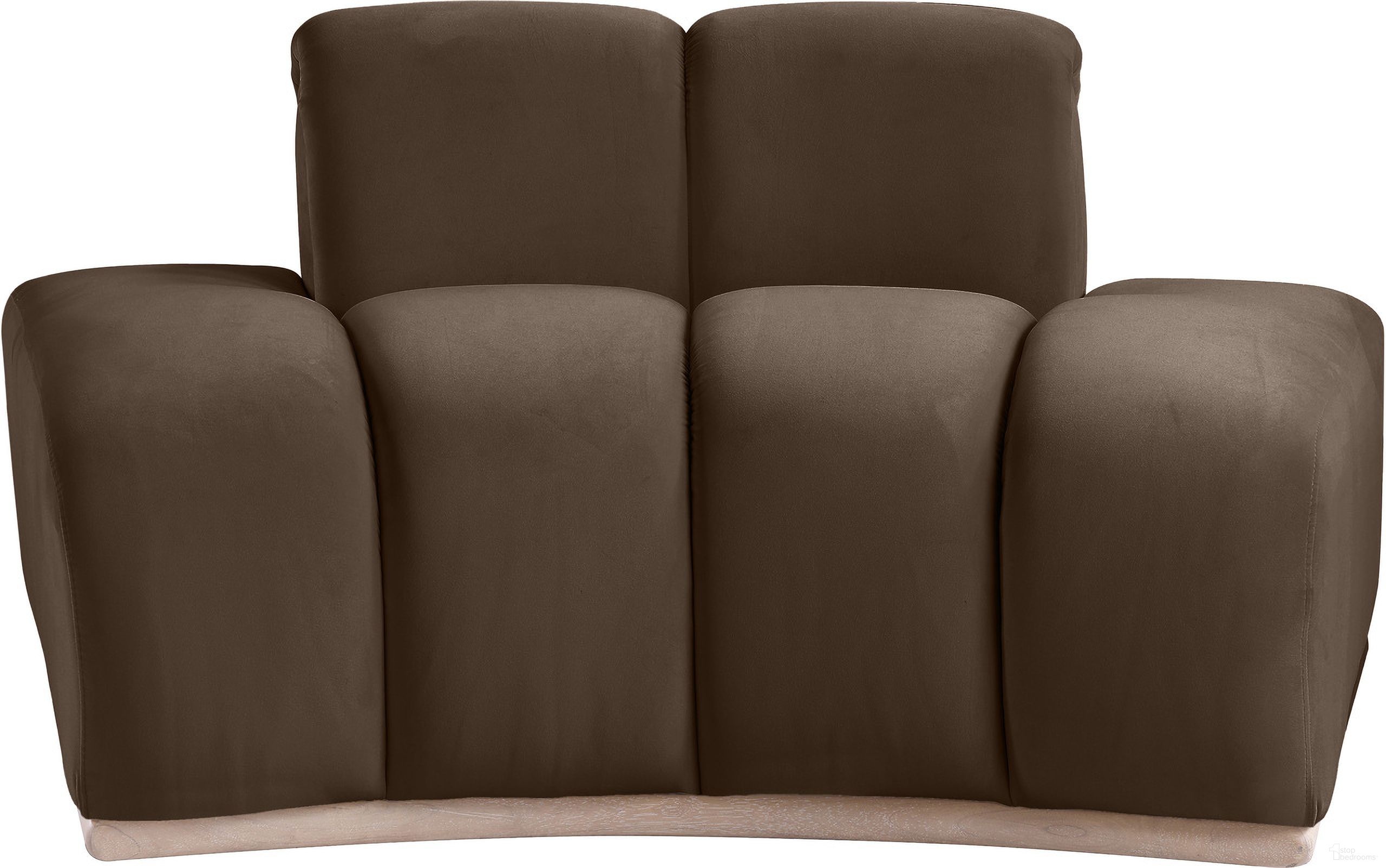 The appearance of Jace Velvet Chair In Brown and Natural designed by Meridian in the modern / contemporary interior design. This brown and natural piece of furniture was selected by 1StopBedrooms from Jace Collection to add a touch of cosiness and style into your home. Sku: 44093Brown-C. Material: Velvet.